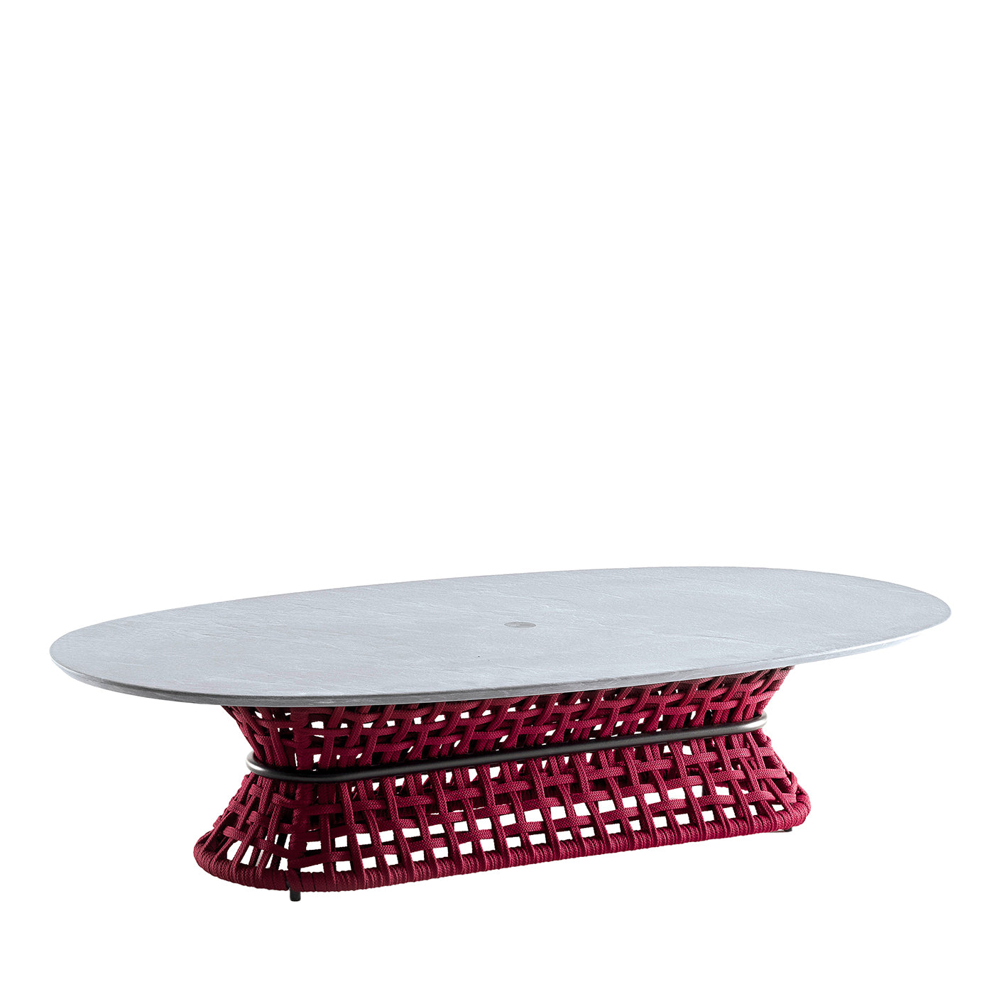 Outdoor Amaranth Oval Cocktail Table With Stone Top Giorgio Collection ...