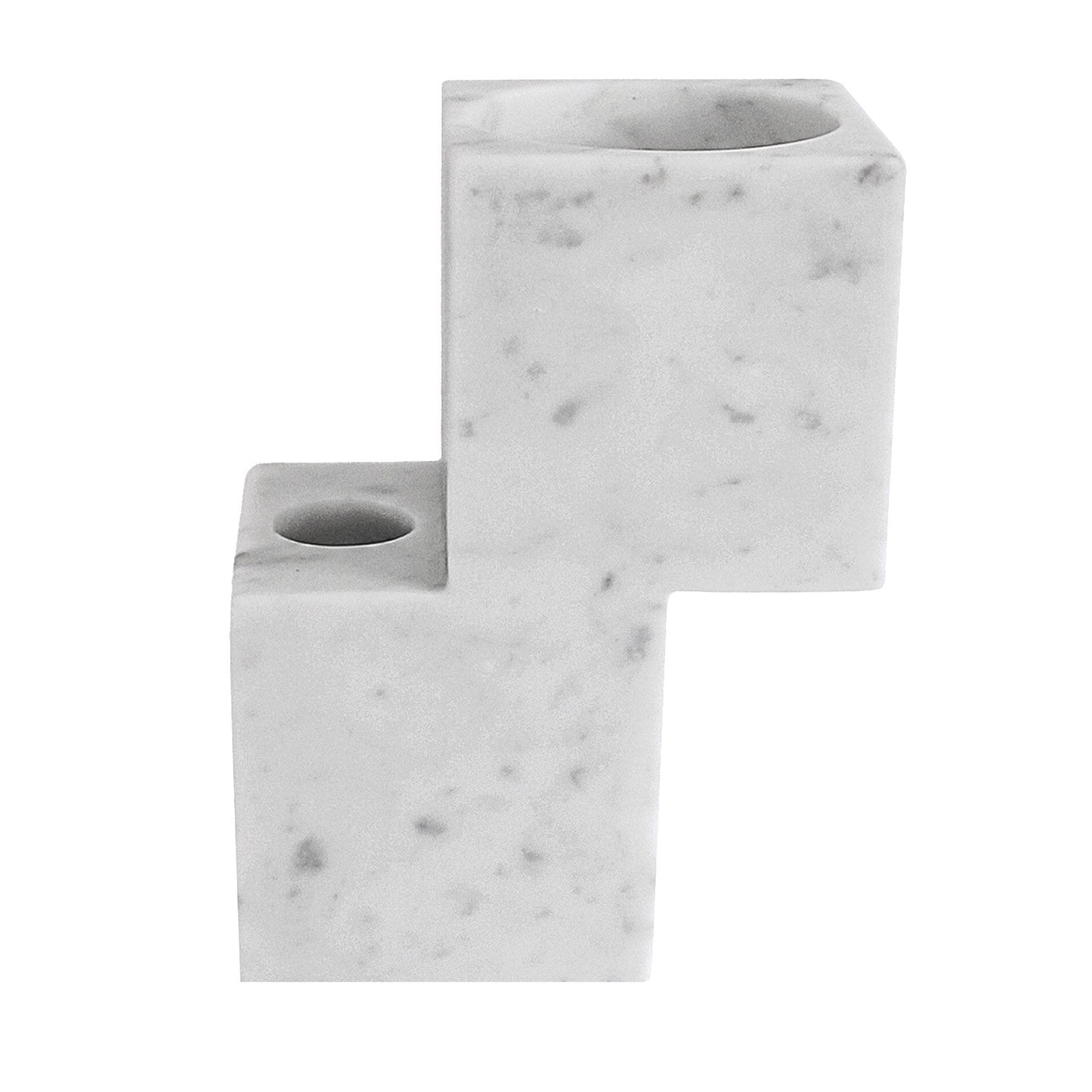 White Carrara Marble Hybrid Multifunction Vase - Main view