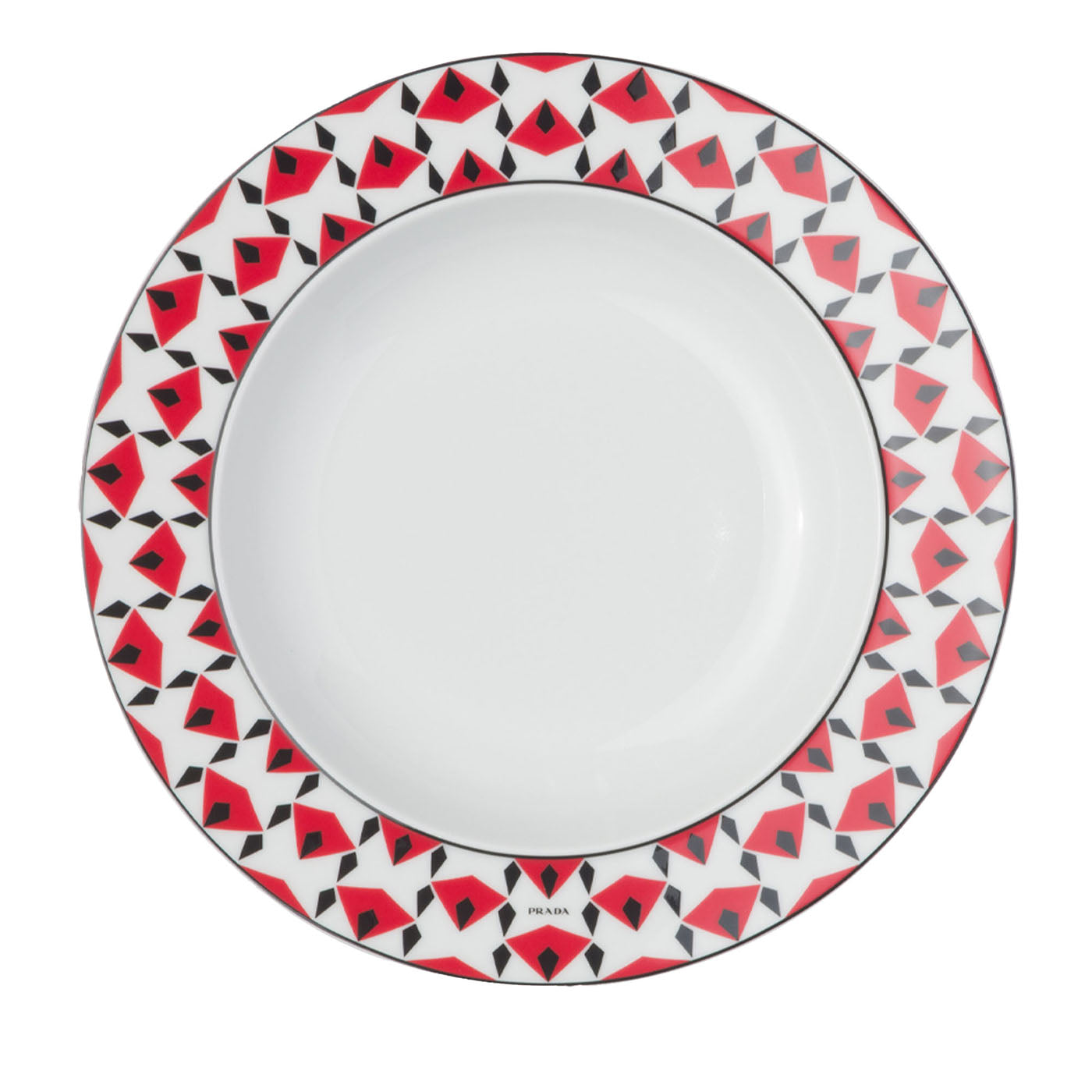 Set de dos platos hondos de porcelana Vienna Red - Vista principal