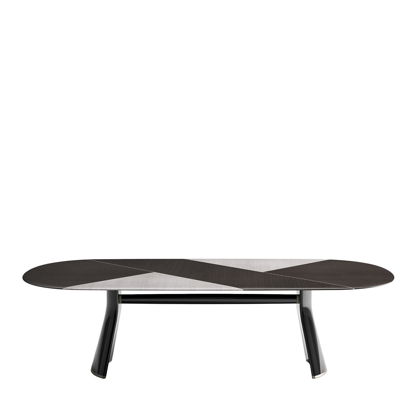 Talos Black and gray wood dining table - Main view