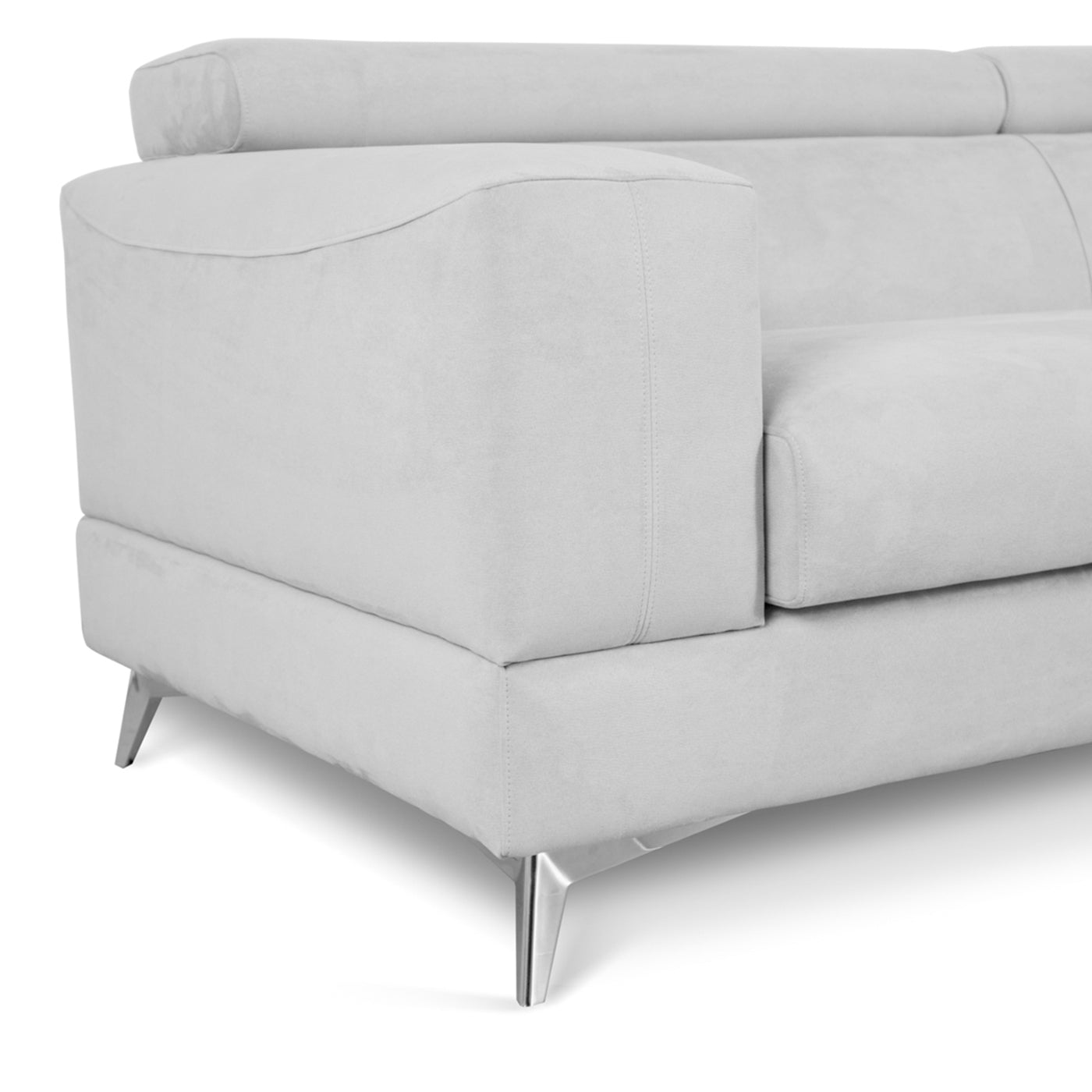 Pantone L-Shaped Light-Gray Sofa - Alternative view 1