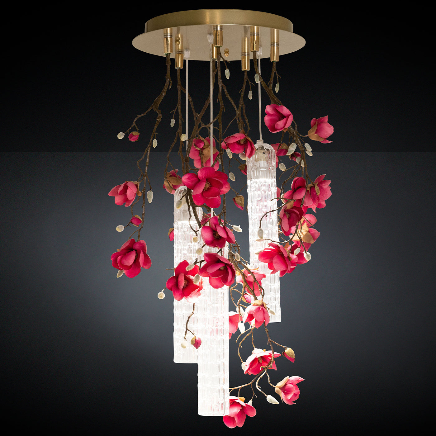 Petit lustre rond Flower Power Magnolia - Vue alternative 1