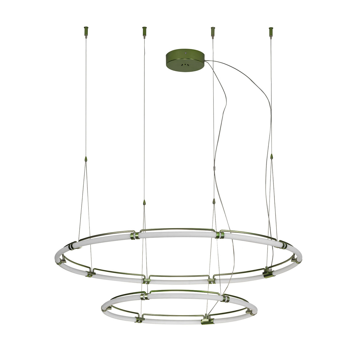 Endless Green Matte Metal Chandelier - Main view