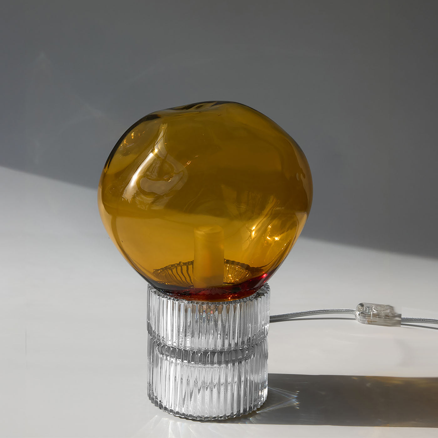 Tello Nuvola Clear & Amber Crystal Table Lamp - Alternative view 1