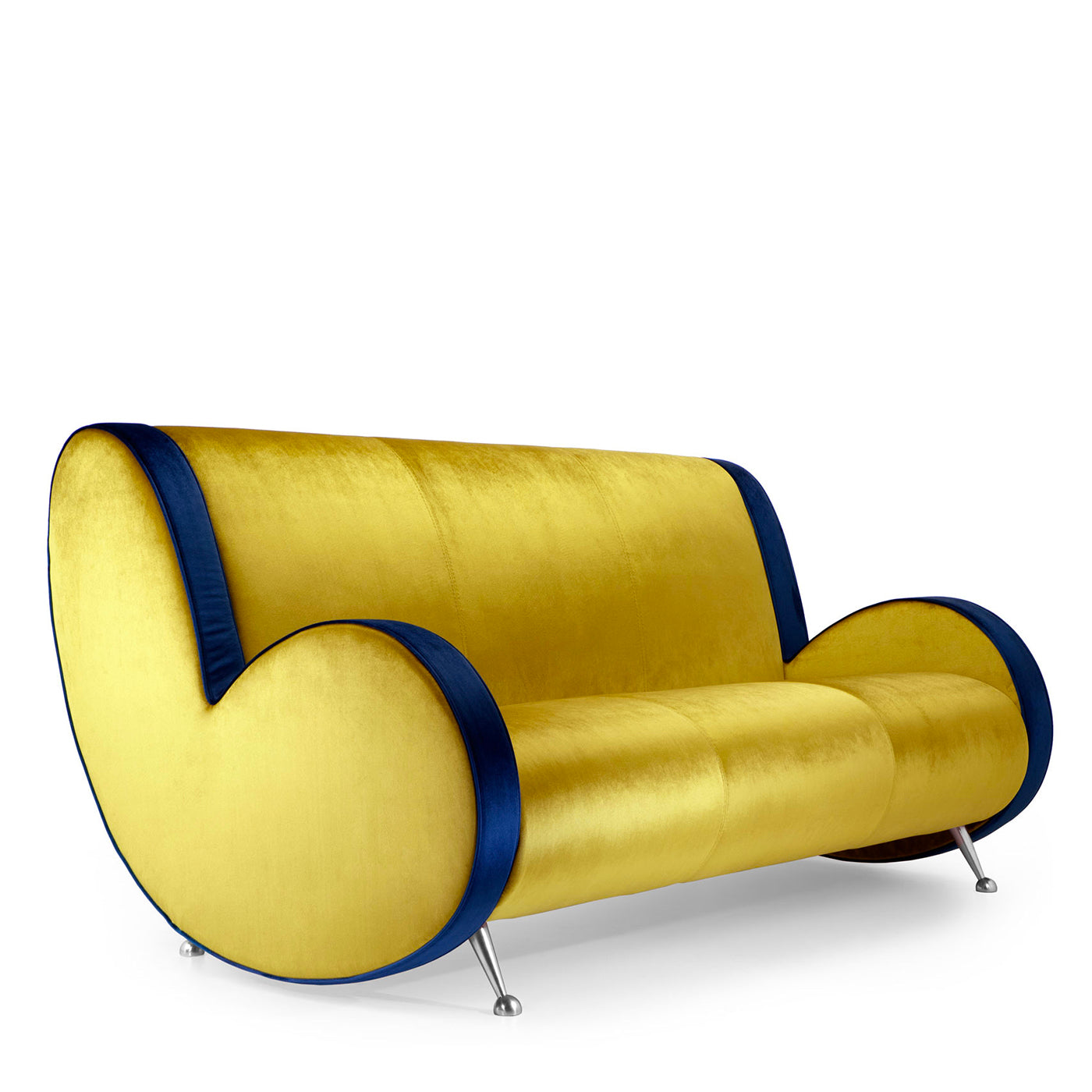 Ata 3-Seater Blue & Gold Sofa by Simone Micheli - Alternative view 1