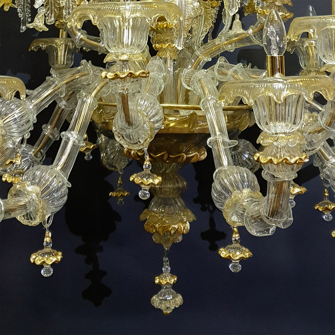 Gold-Kristall-Kronleuchter im Rezzonico-Stil #3 - Alternative Ansicht 4