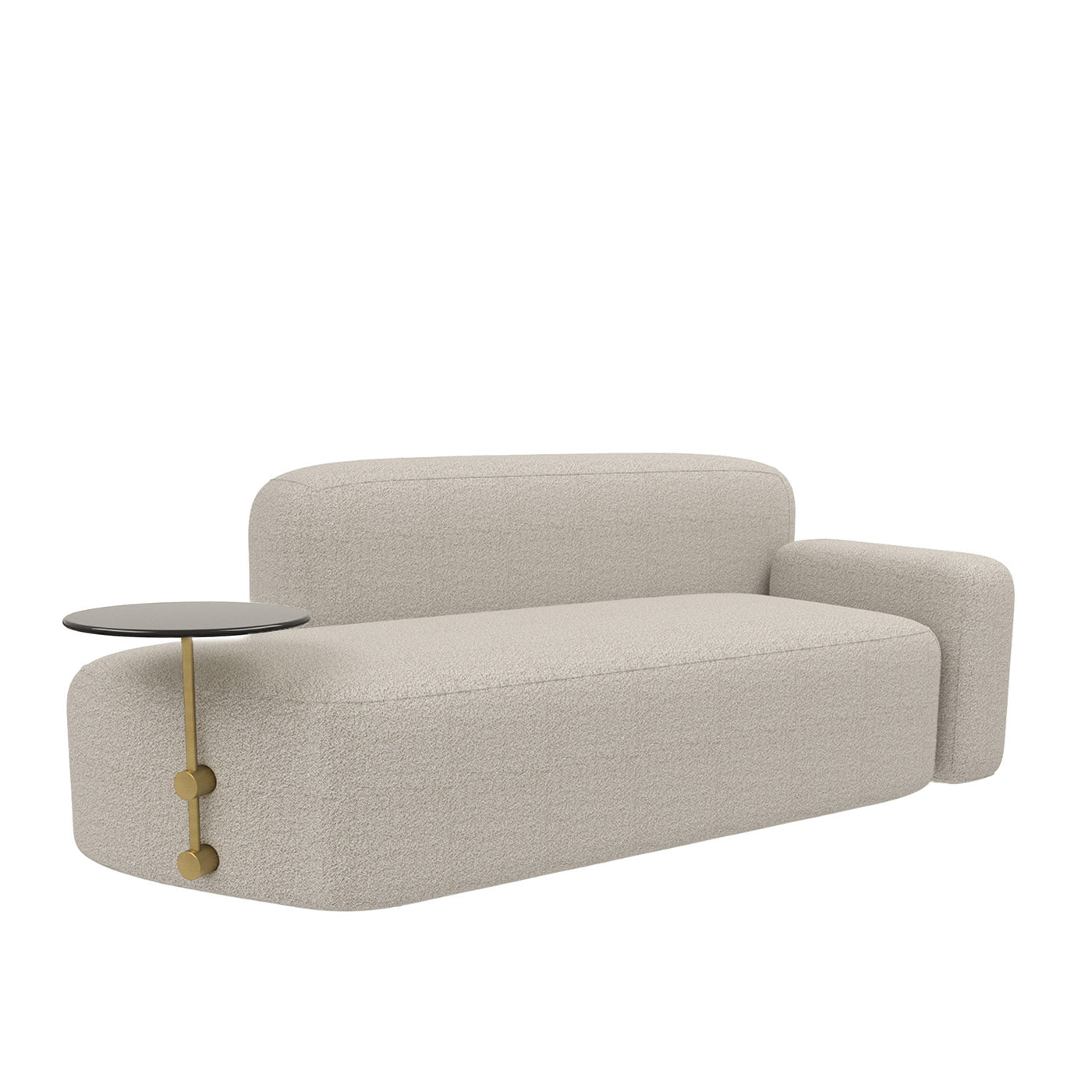 Mythos Right Sofa with Glass Side Table - Alternative view 1