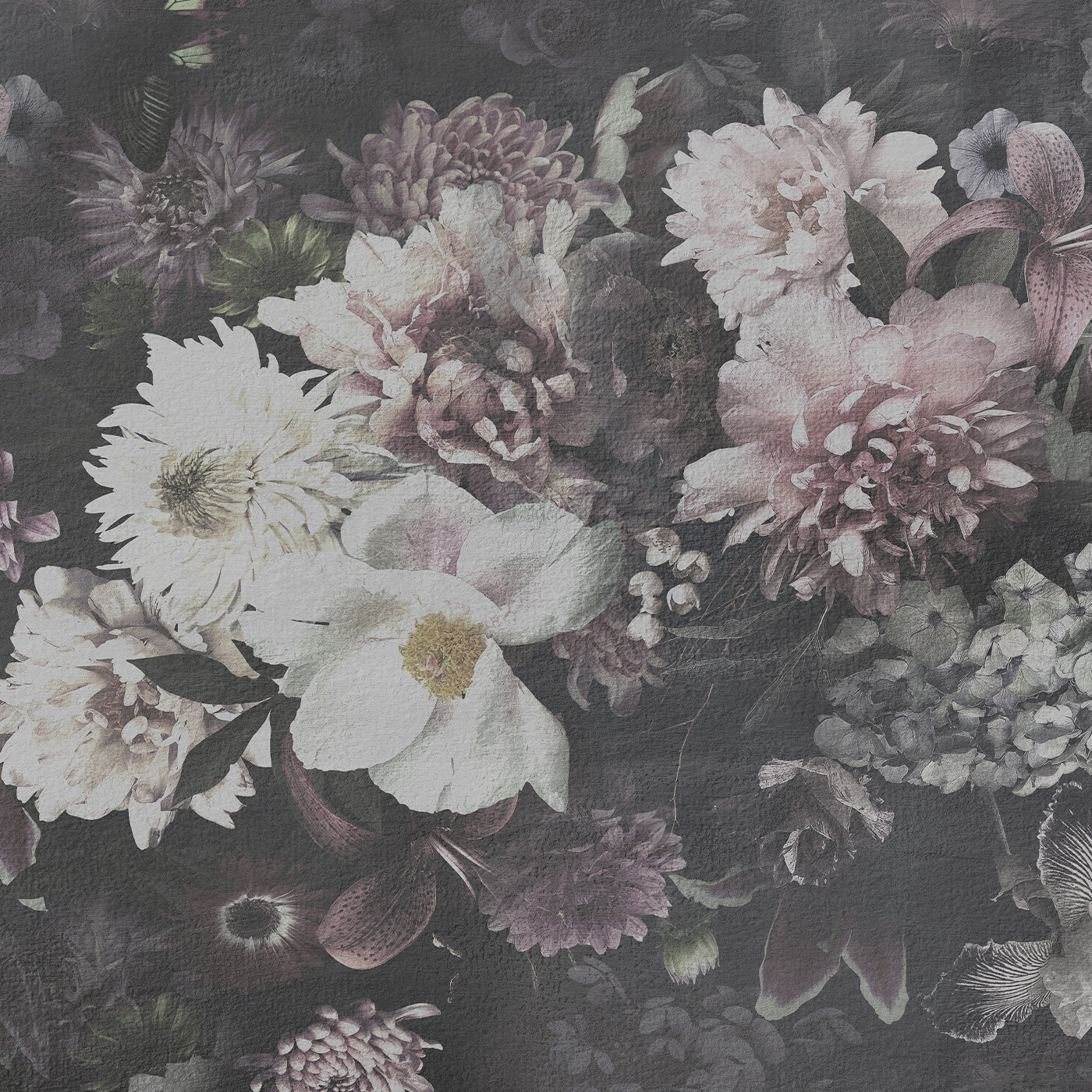 Papel pintado texturizado Flores en flor - Vista alternativa 1