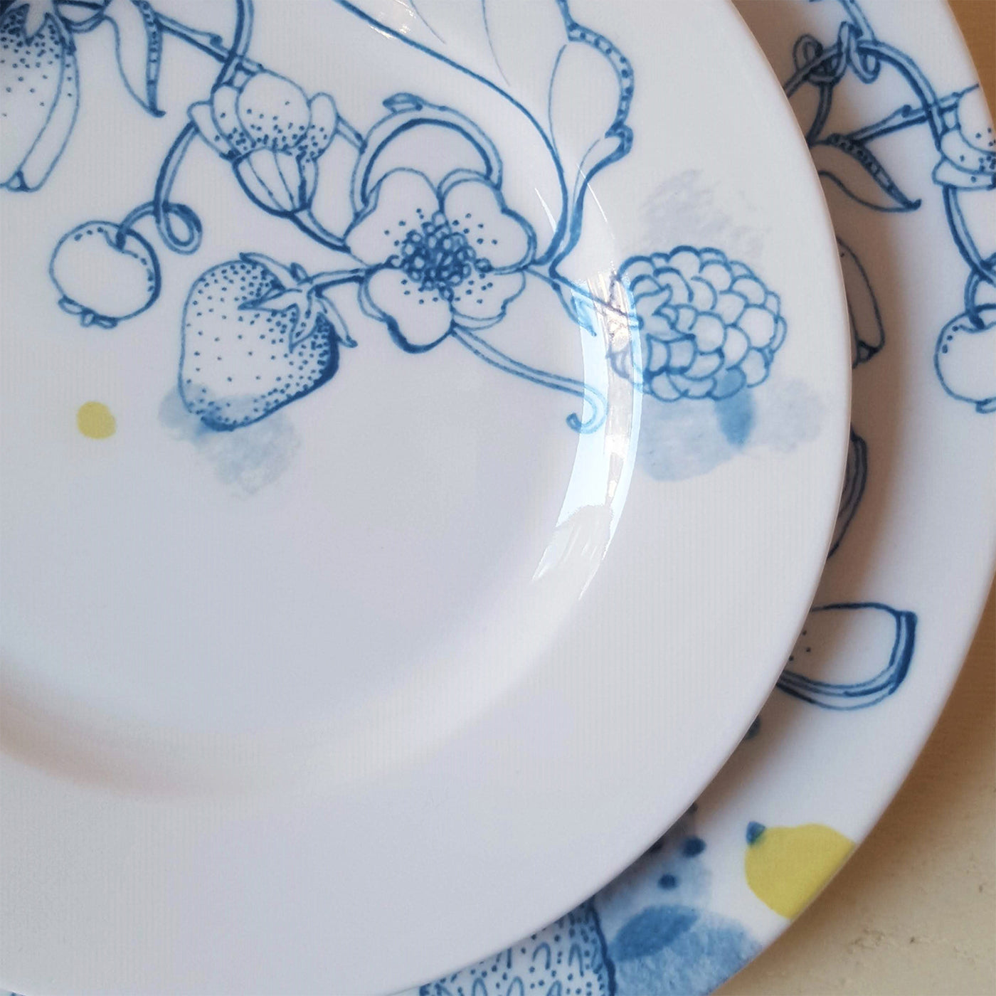 set of 2 Blue Summer bread plates #1 - Alternative view 5