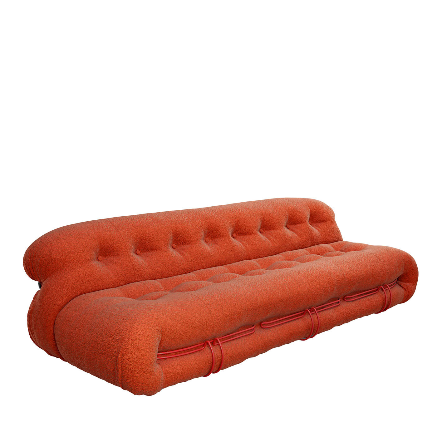 Soriana 3-sitzer orange sofa von Afra &amp; Tobia Scarpa - Hauptansicht