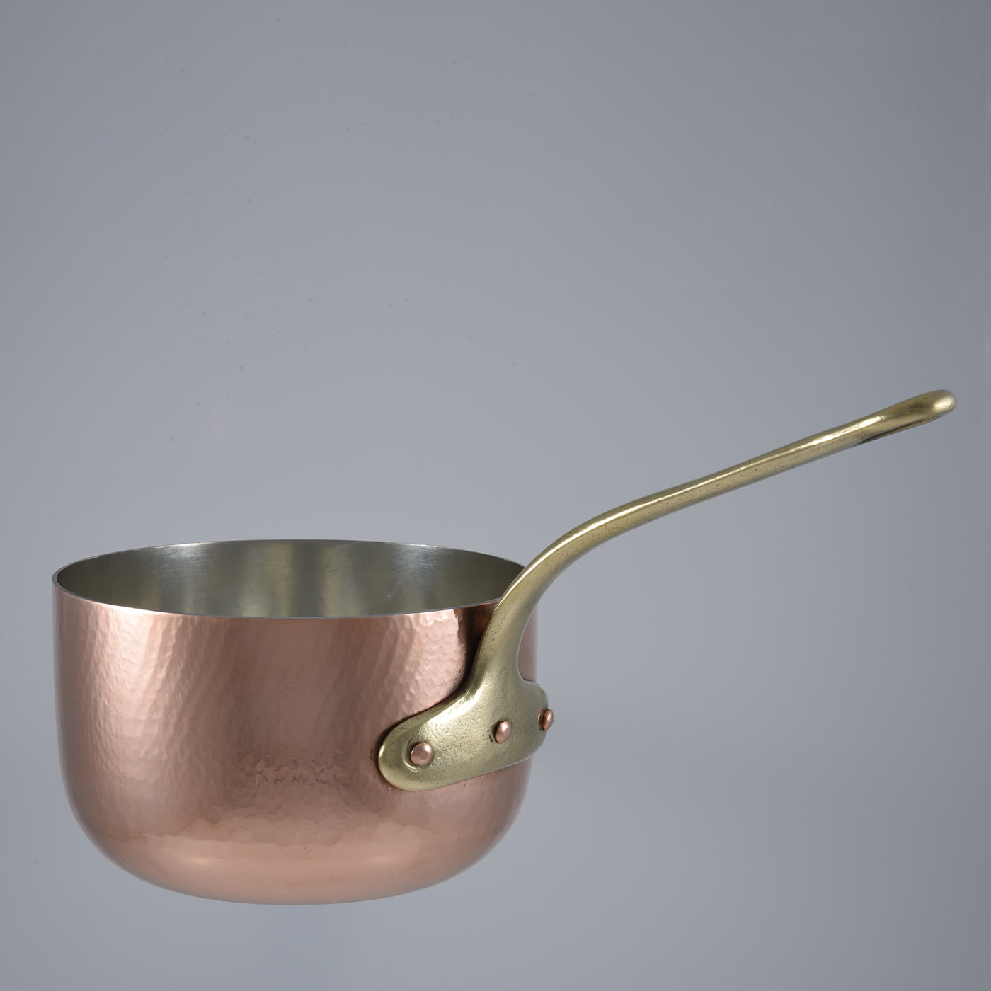 Silver lined Copper Saucepan Dish with Lid - Alternative view 1