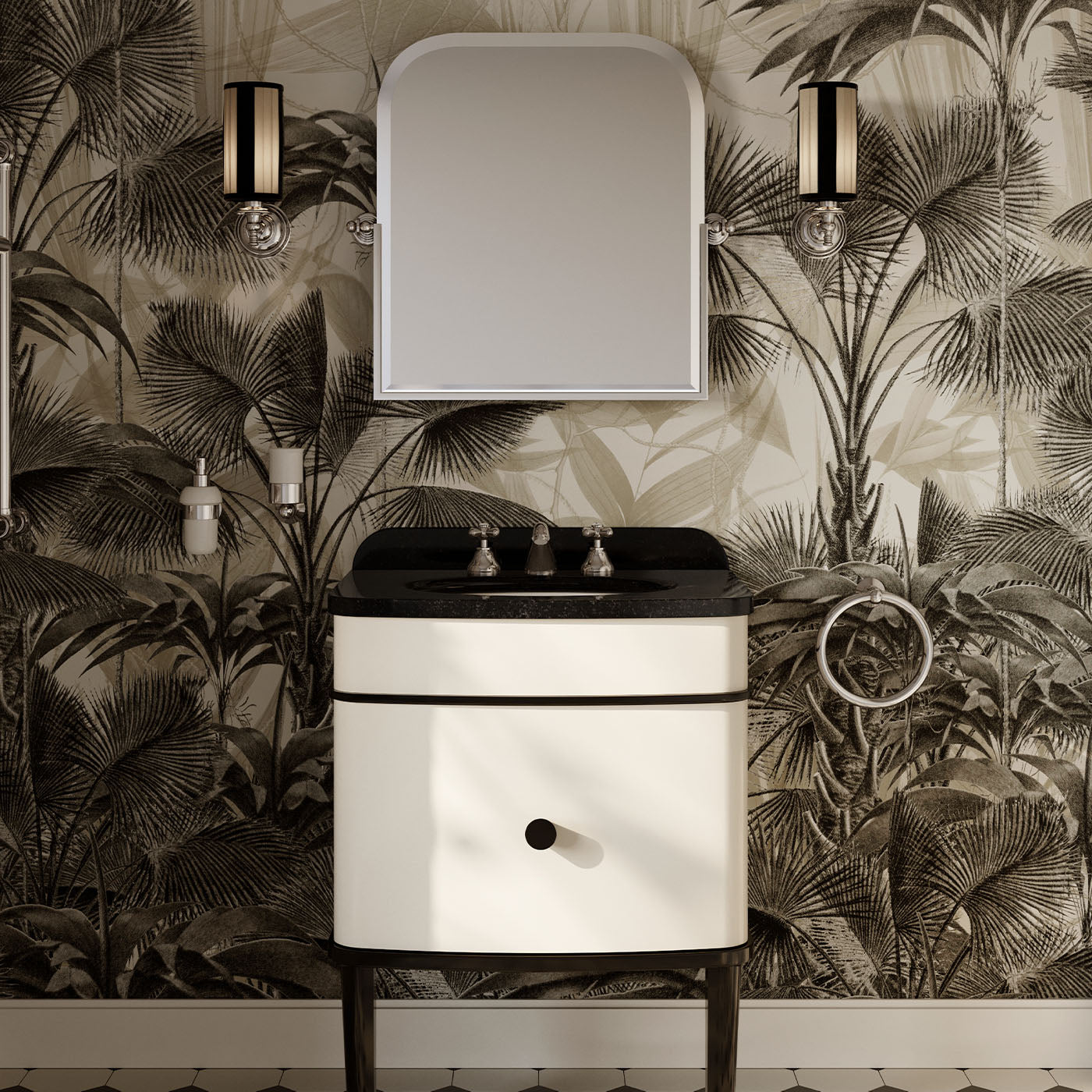 Music Junior Cream And Black Vanity Unit - Alternative view 1