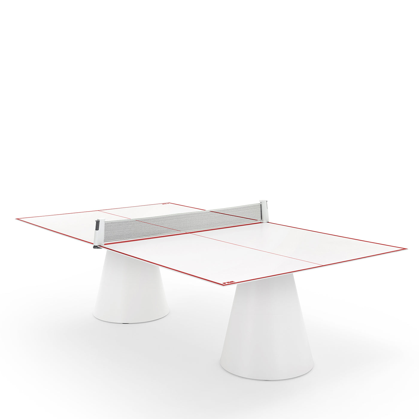Mesa de ping-pong blanca para exterior Dada de Basaglia + Rota Nodari - Vista alternativa 1