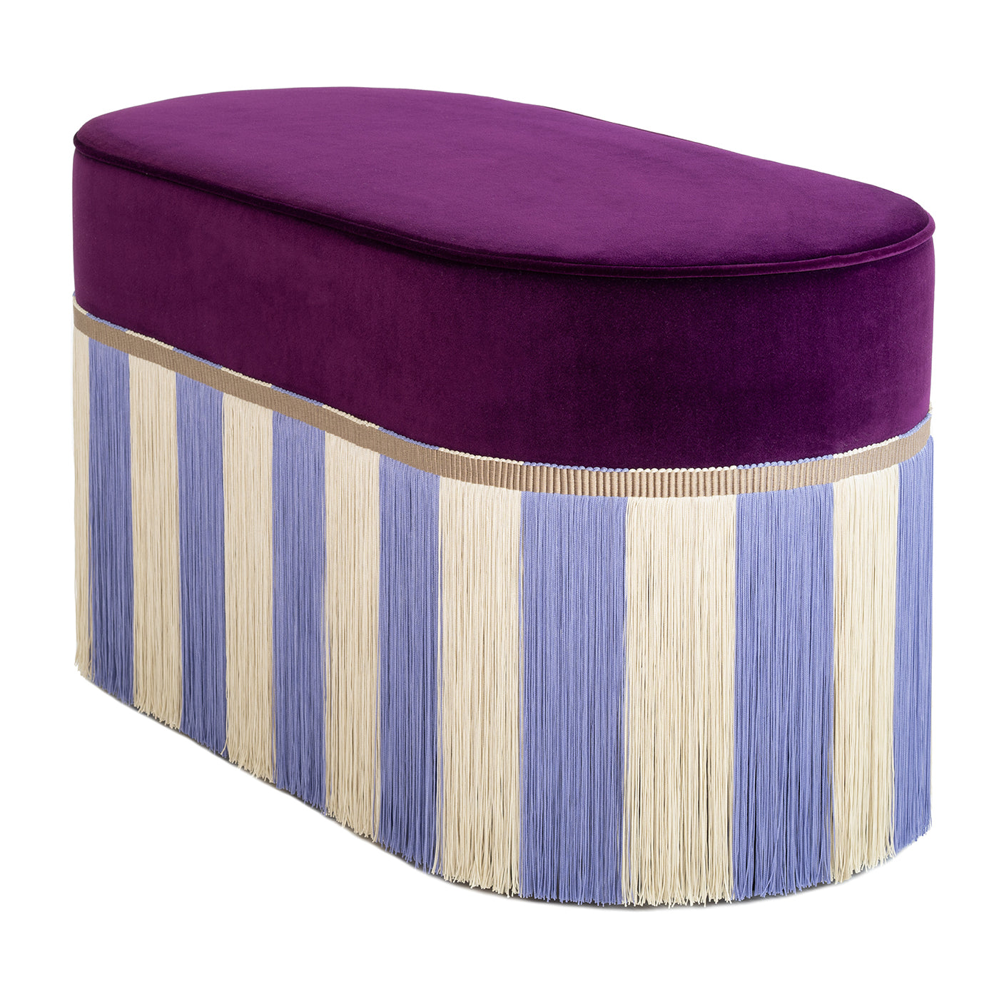 Couture Geometric Riga Oval Purple & Lilac Bench - Alternative view 1