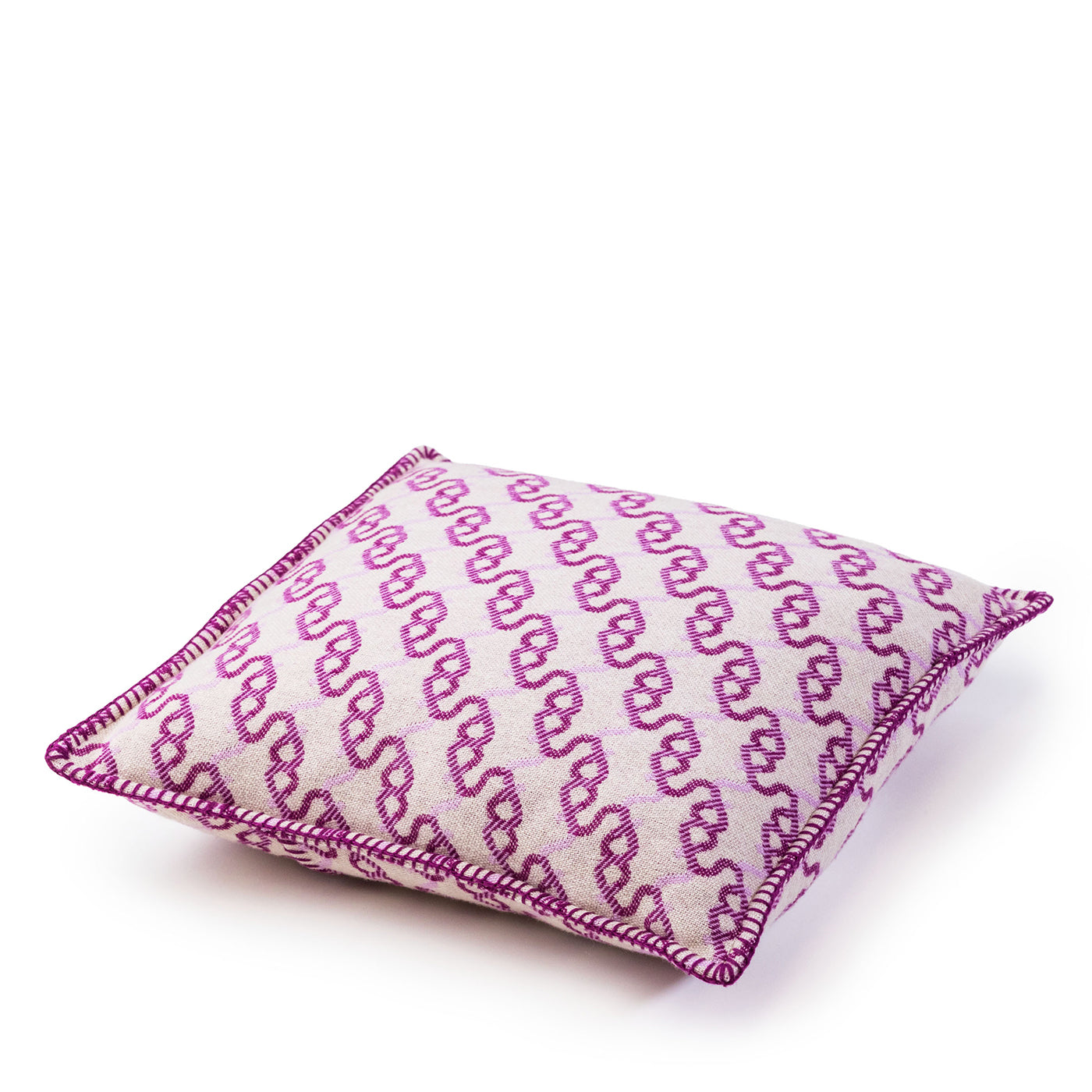 Signature Wool and Cashmere Pillow in Plum - Alternative view 1