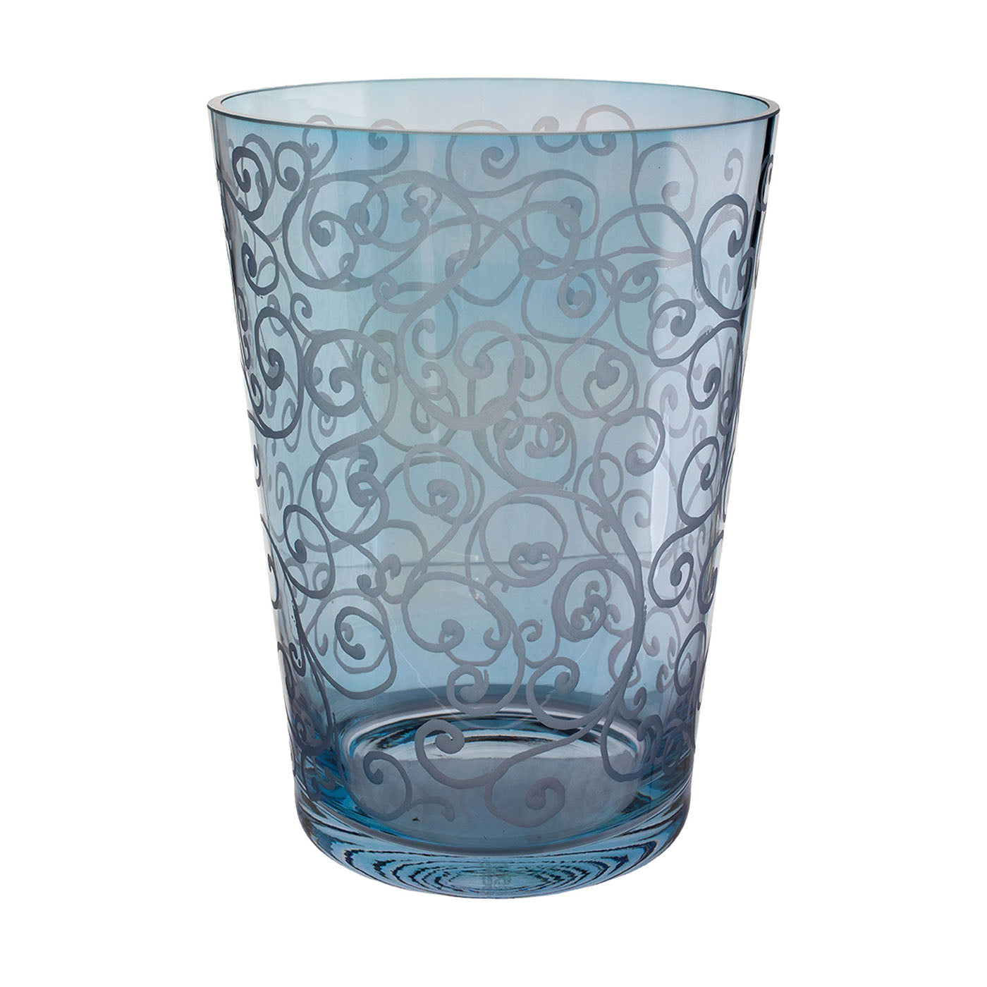 Vaso in vetro blu Ritmica - Vista principale
