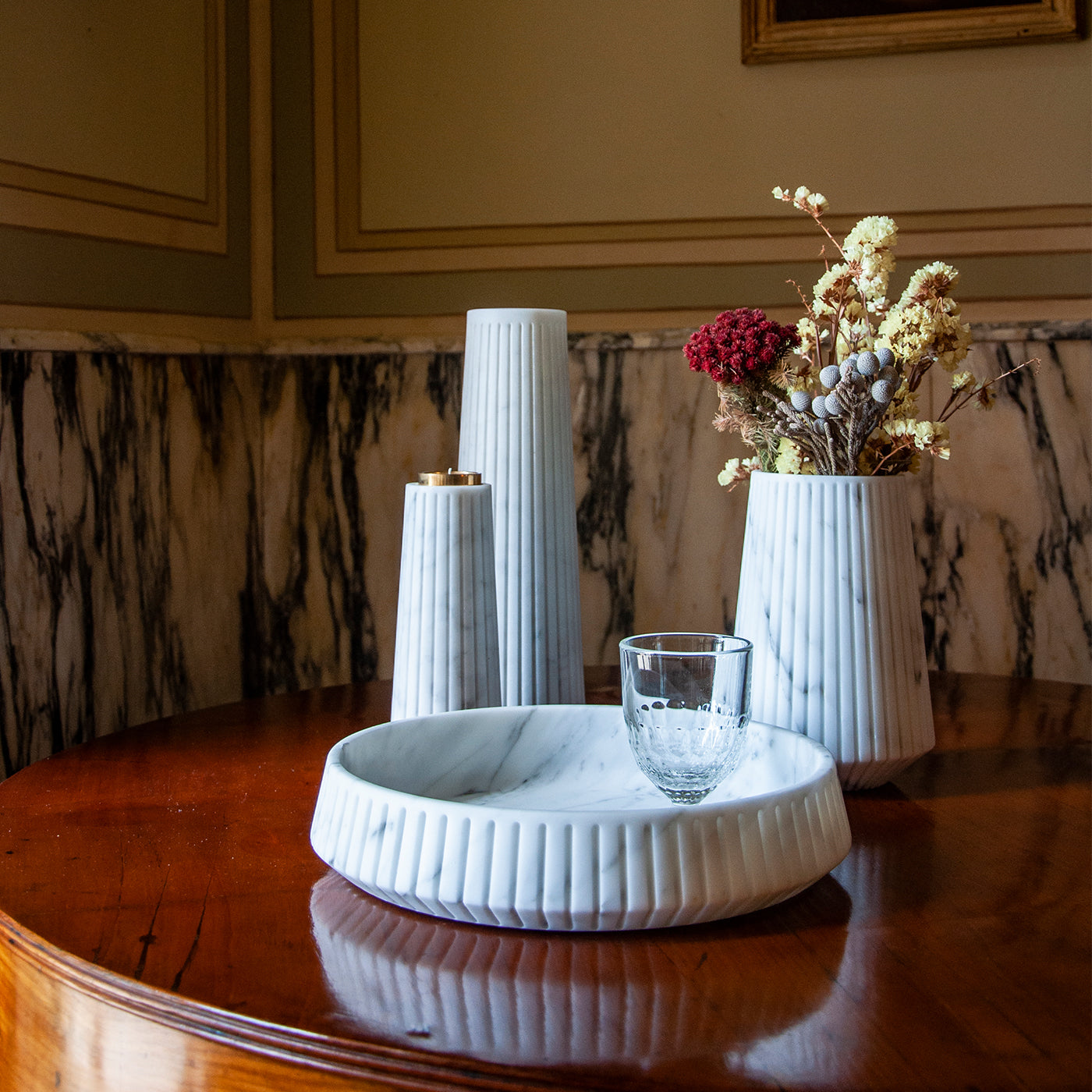 Grand vase en marbre blanc de Carrare Jacopo Simonetti - Vue alternative 4