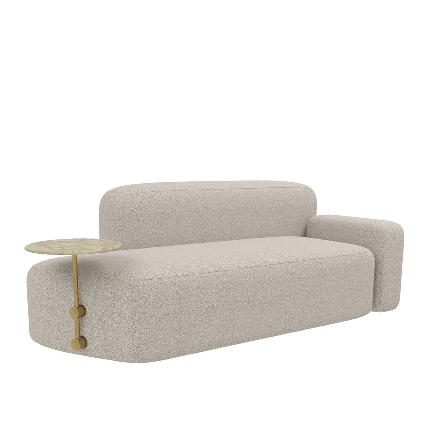 Mythos Right Sofa with Marble Side Table - Alternative view 1