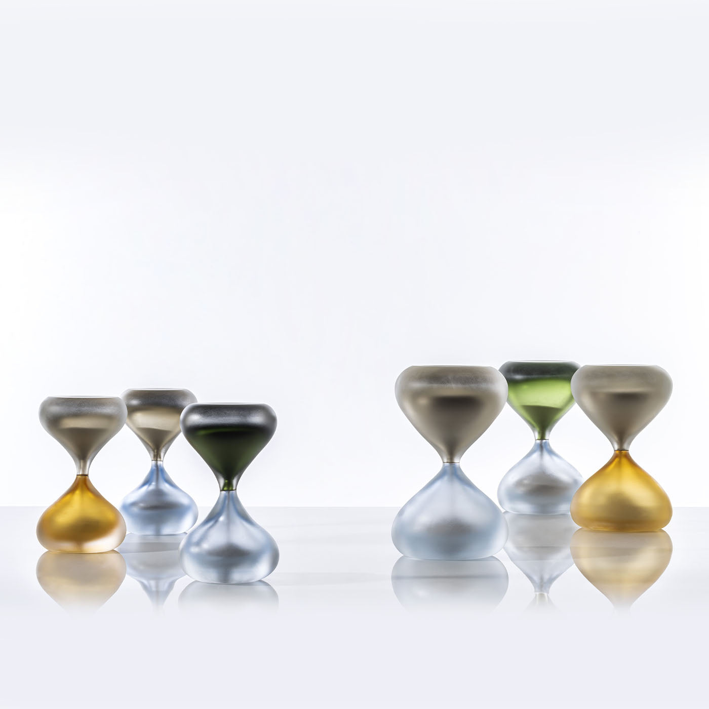 Sommersa Medium Frosted Metallic Bronze and Gold Hourglass - Alternative view 1