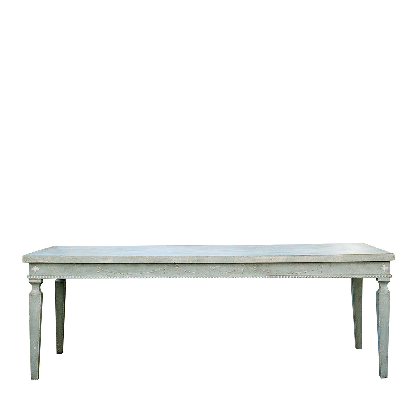 Giorgione Blue and Textural White Decors Dining Table - Main view