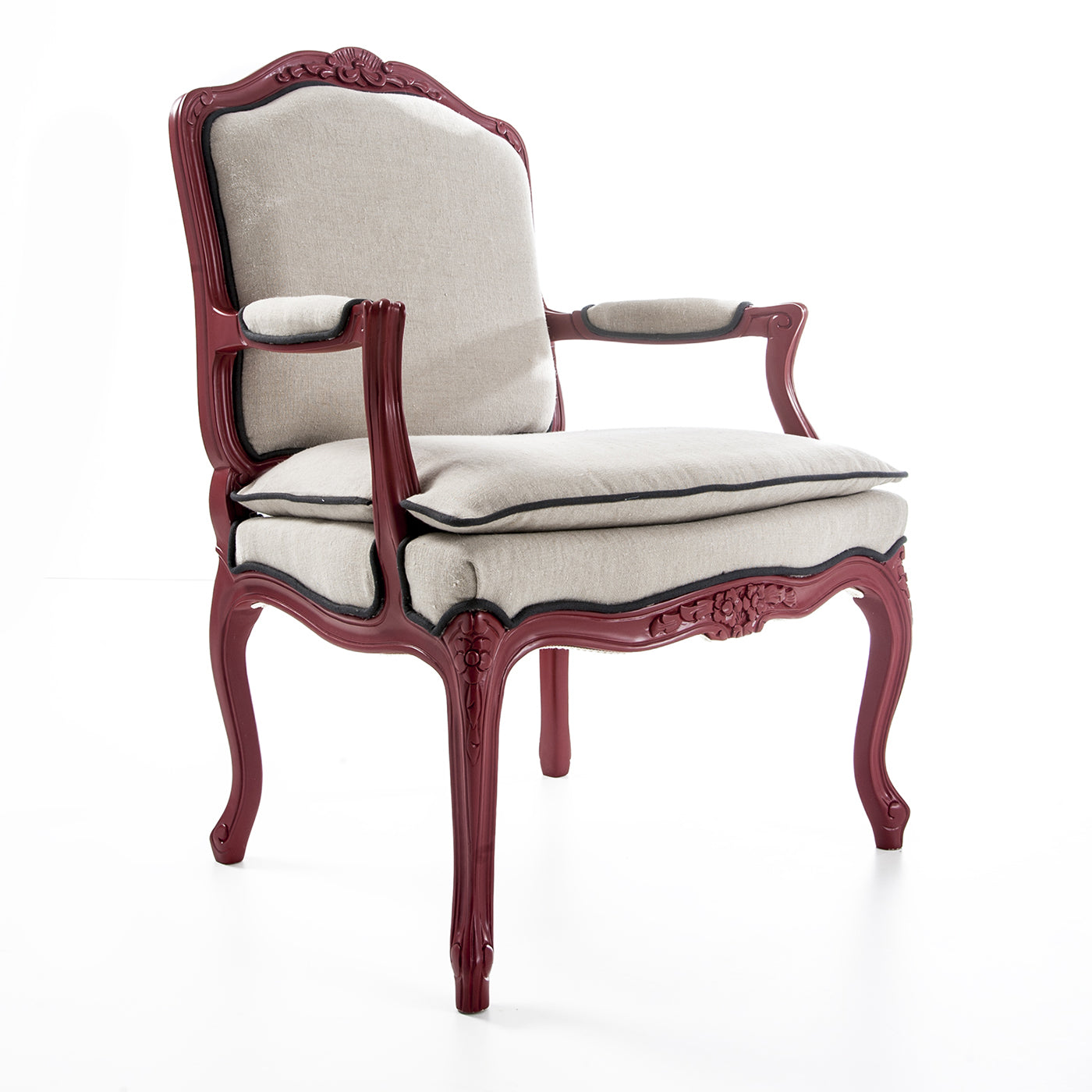 Fauteuil Mazarin Regency en hêtre laqué - Vue alternative 1