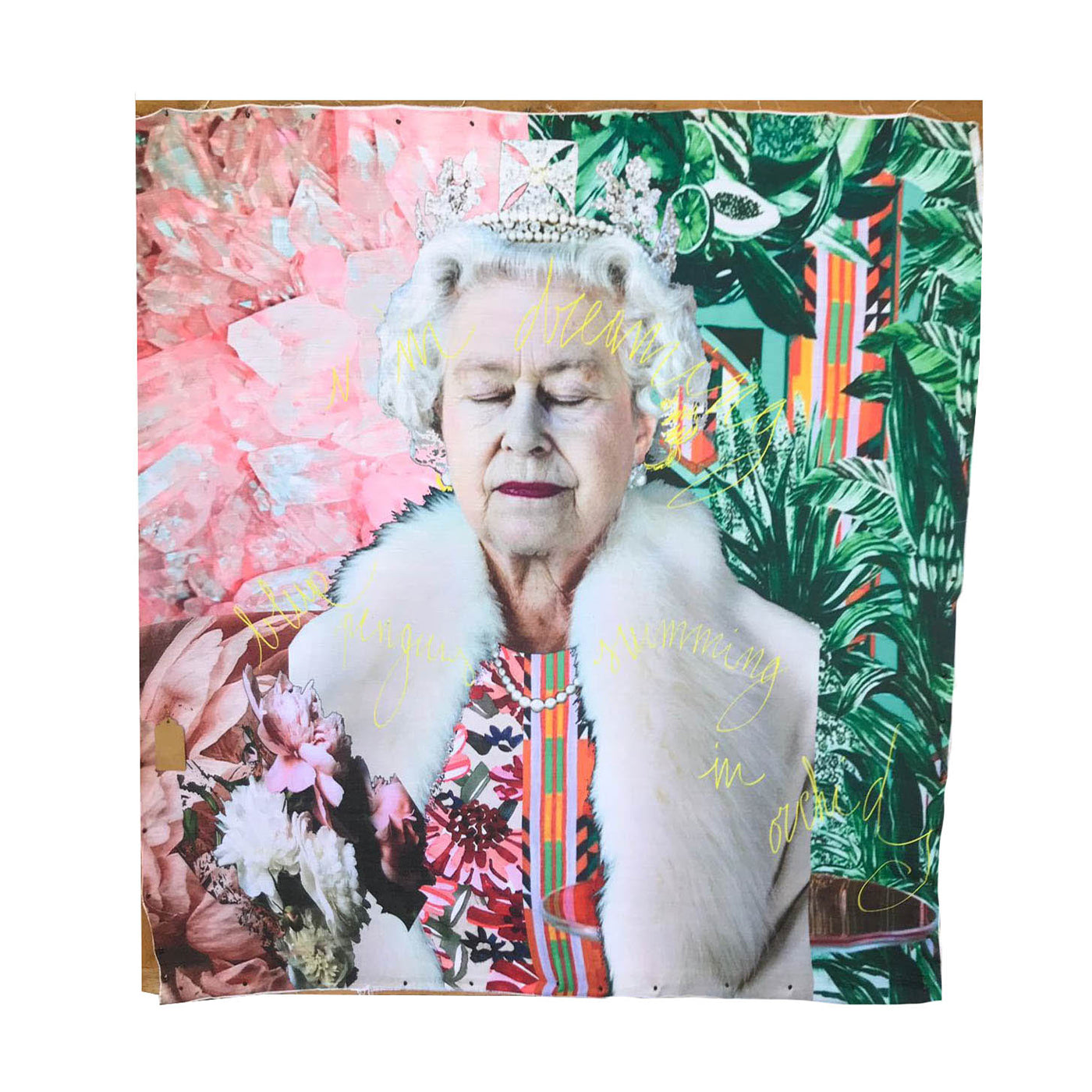 Regina Elisabetta II in Giallo Wandteppich Limitierte Auflage - Alternative Ansicht 1
