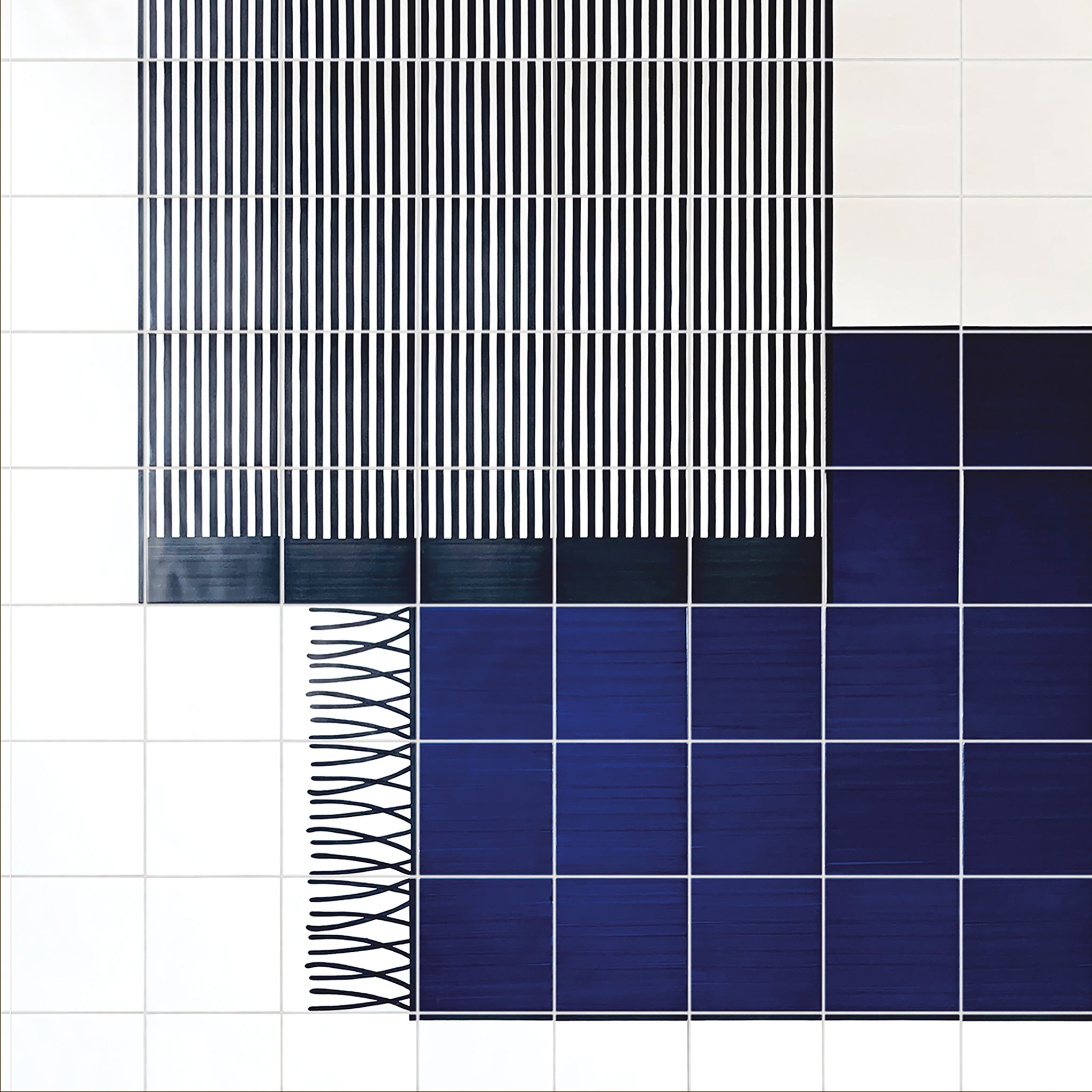 Tapis Total Bleu Composition en céramique de Giuliano Andrea dell'Uva 200 x 100 - Vue alternative 2