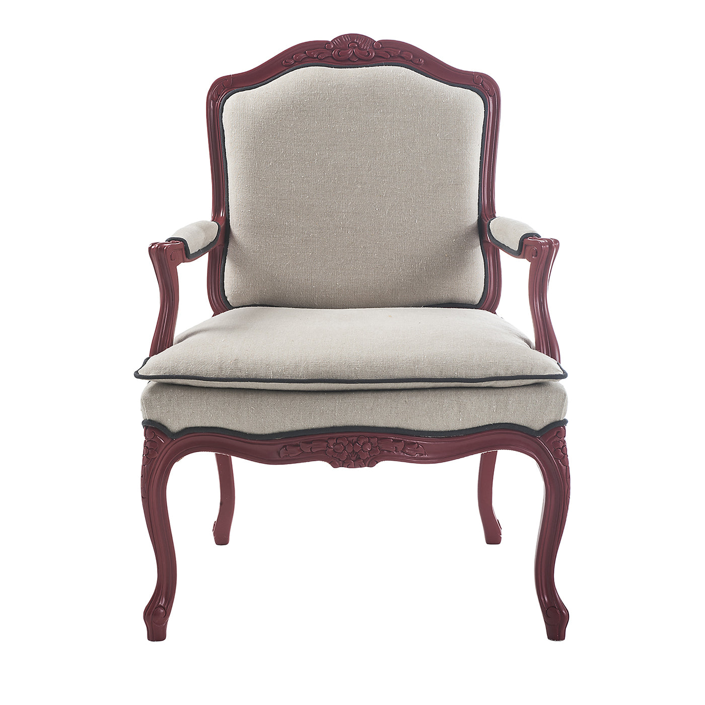 Fauteuil Mazarin Regency en hêtre laqué - Vue principale