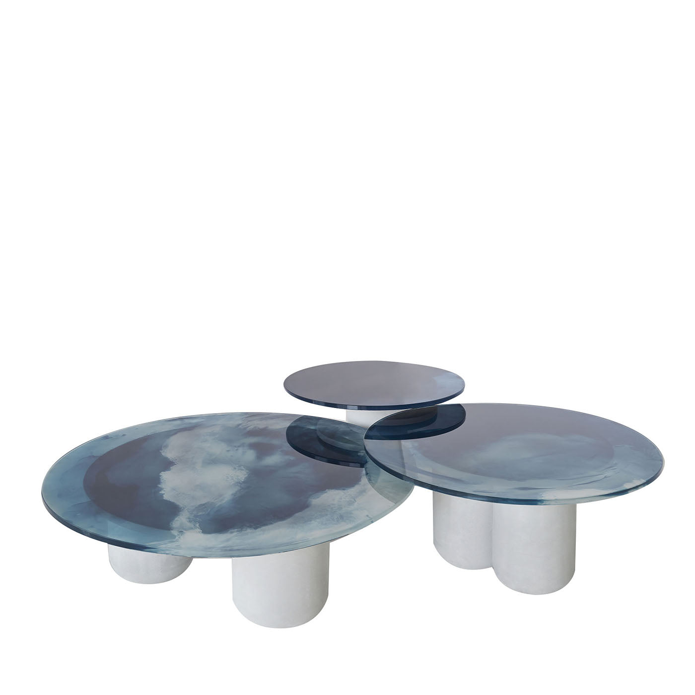 Trompe-L'Oeil Mushroom Set of 3 Coffee Tables - Main view