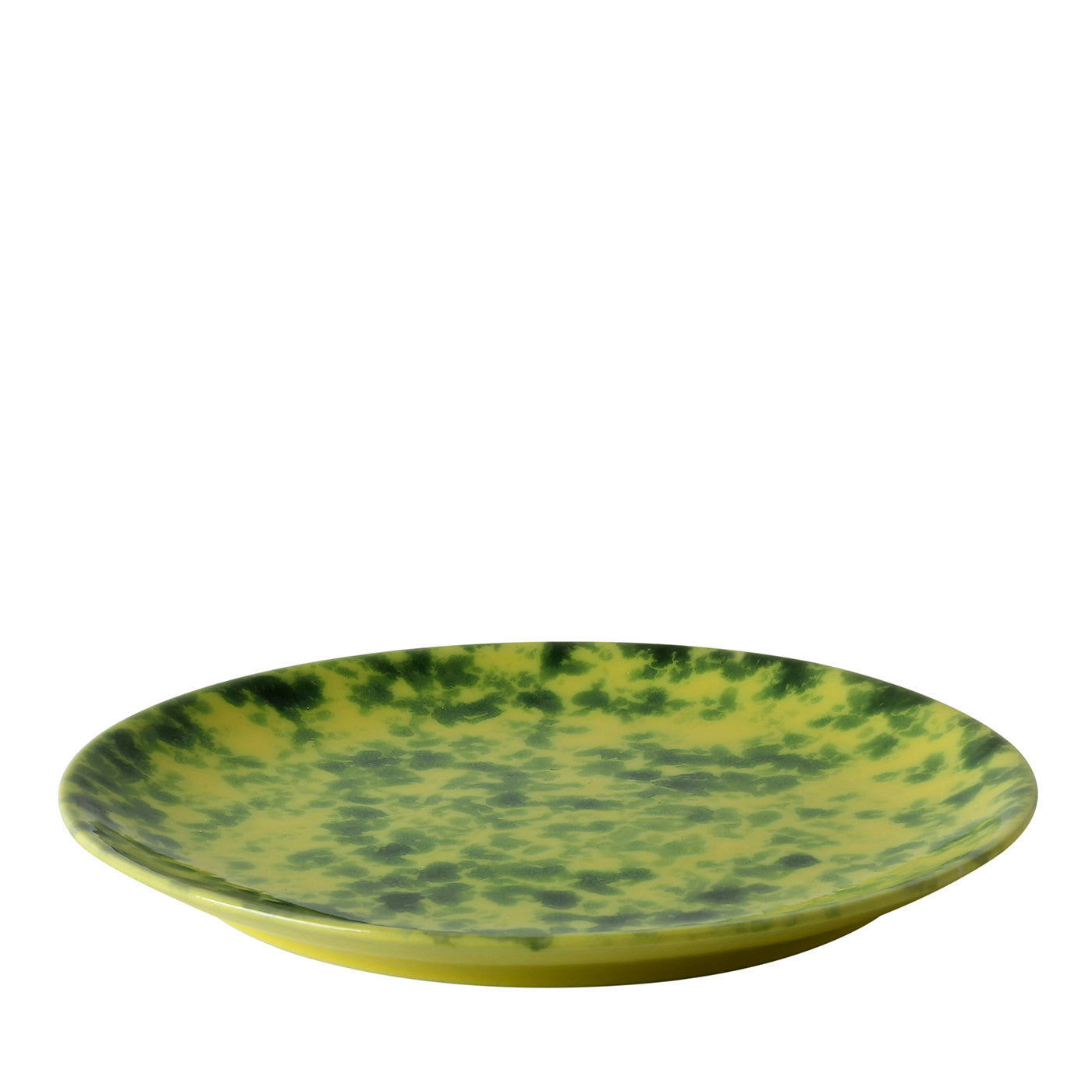 Limoni Round Green-Mottled Yellow Soup Plate - Alternative view 1