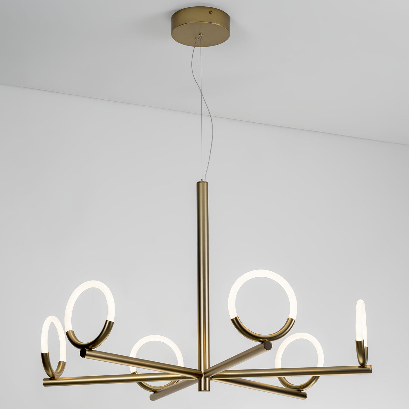 Loop Bronze Matte Metal Chandelier - Alternative view 1