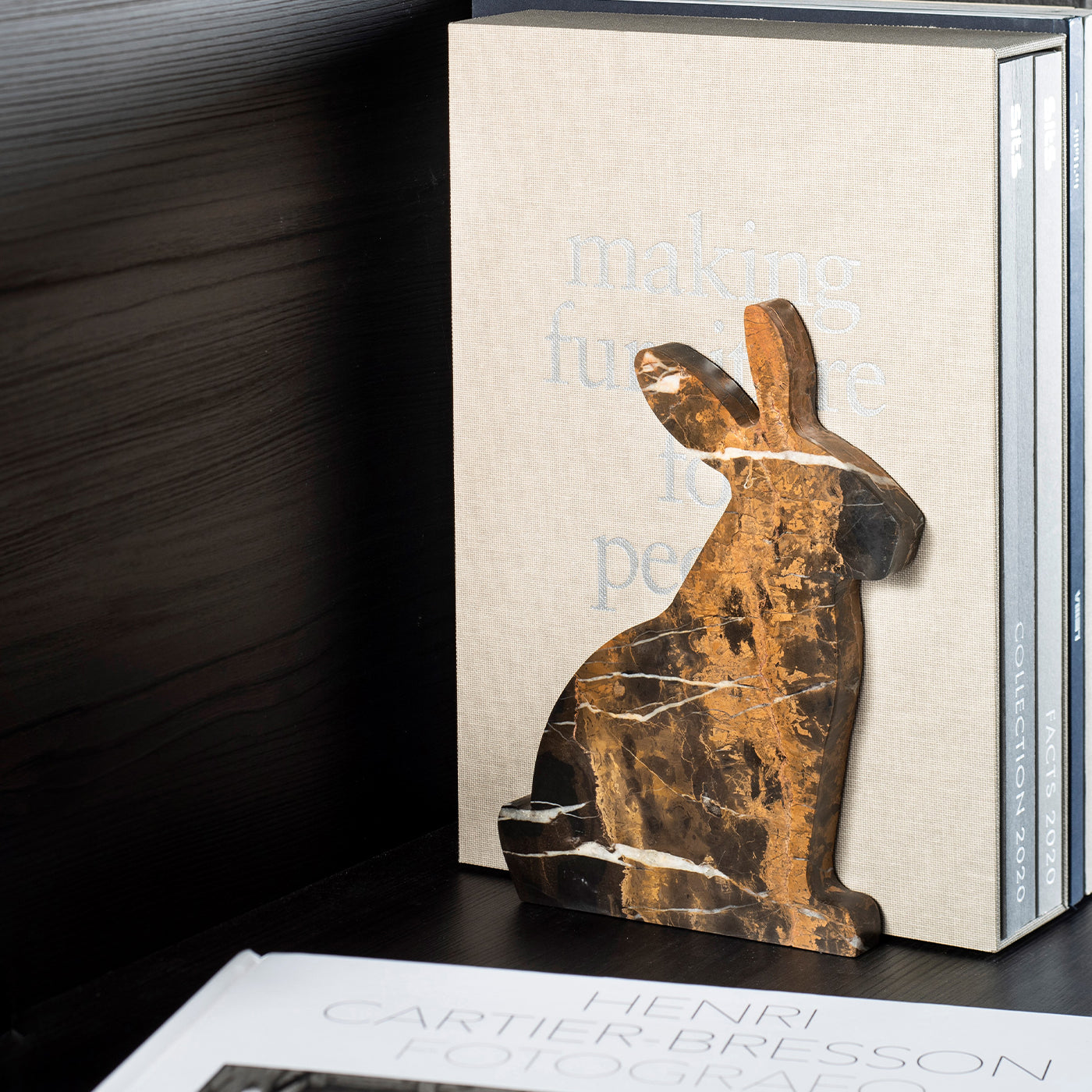 Bunny 2er-Set schwarz-goldene Buchstützen von Alessandra Grasso - Alternative Ansicht 4