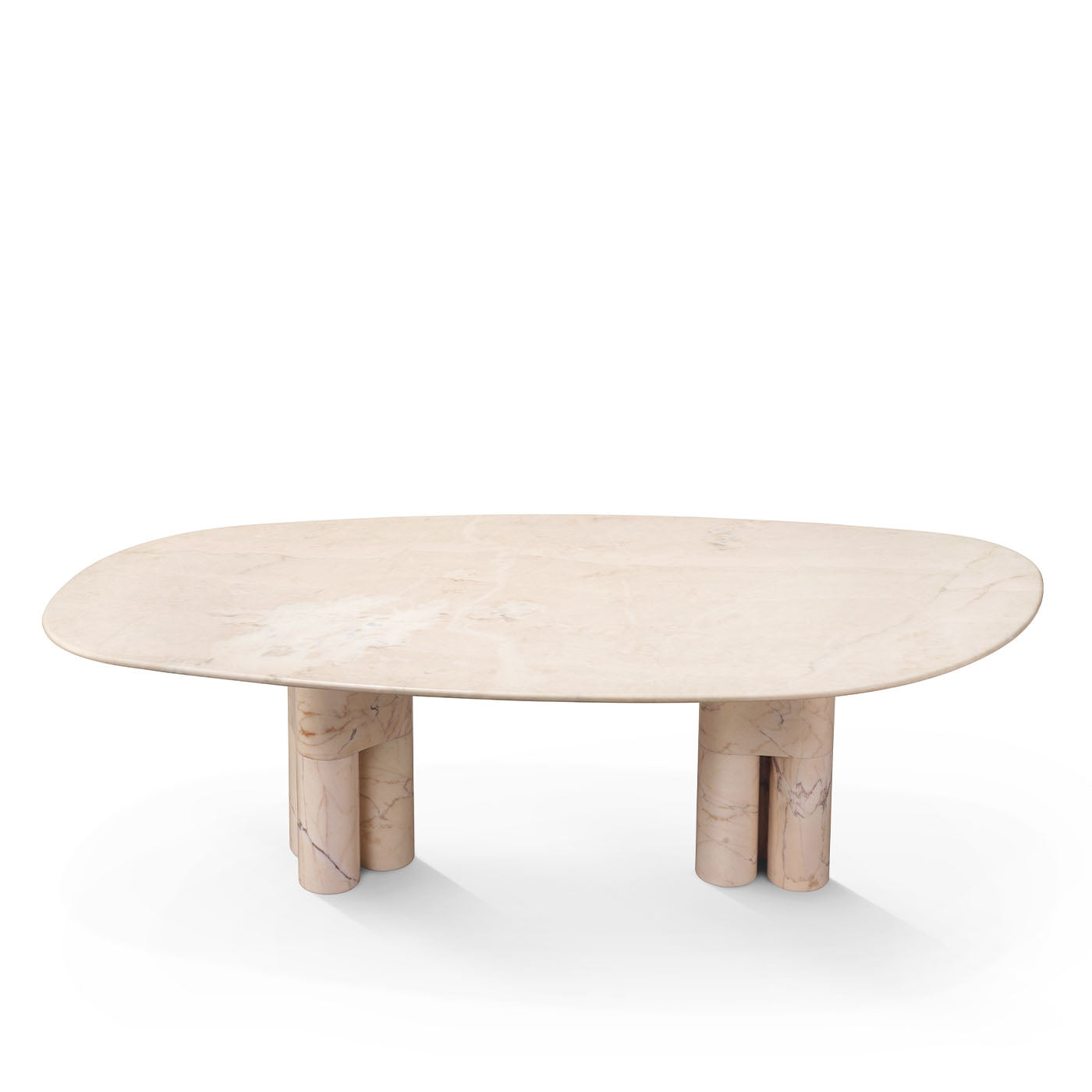 Tria Irregular Pink Portugal Marble Dining Table by L. Bozzoli - Alternative view 2