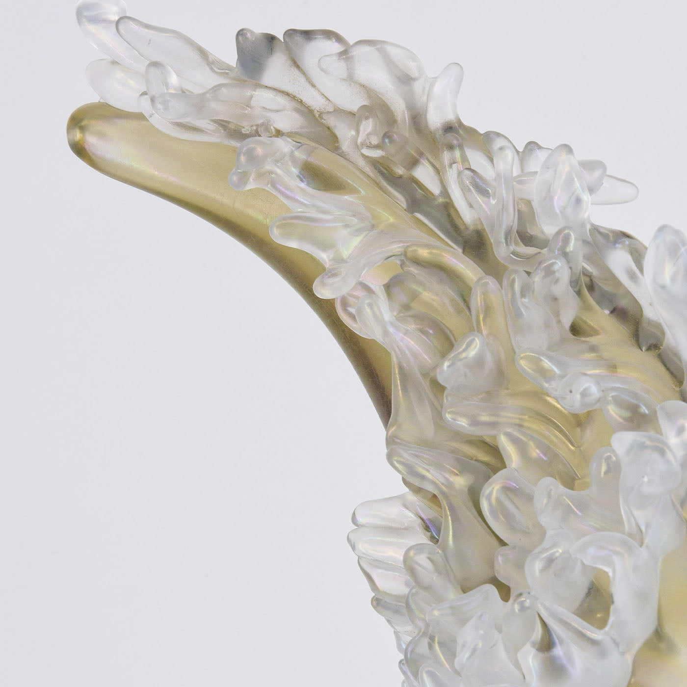 Plume Beige & Transparent Vase #1 - Alternative view 2