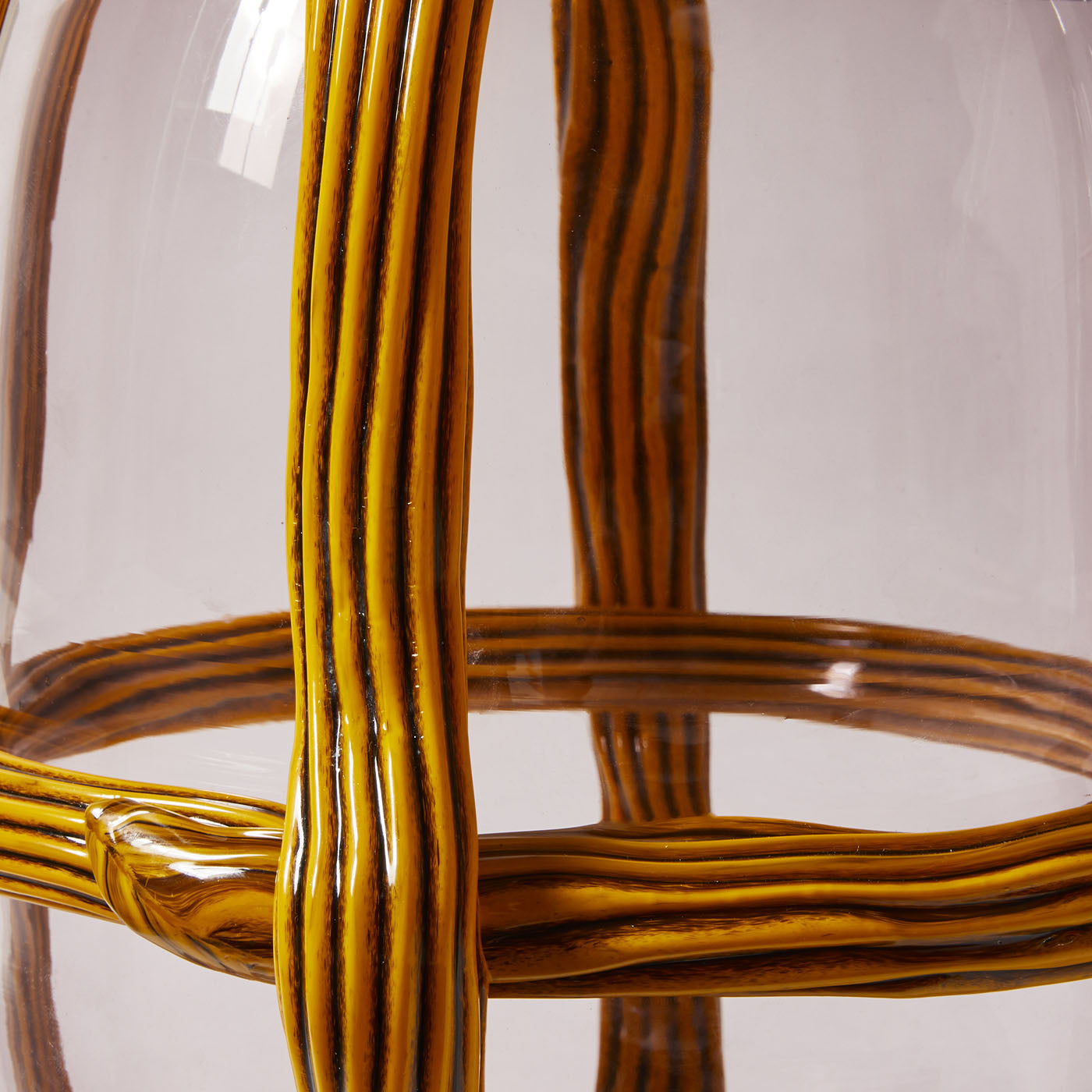Sestiere Kleine senffarbene und transparente Vase von Patricia Urquiola - Alternative Ansicht 1