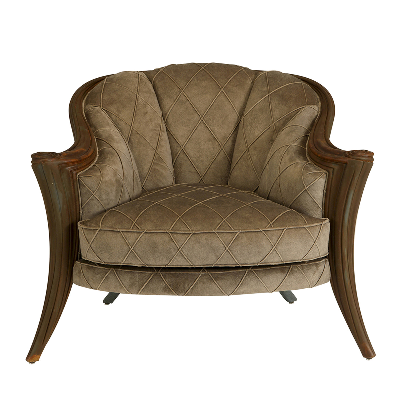 Opus Futura Upholstered Armchair Brown by Carlo Rampazzi - Main view