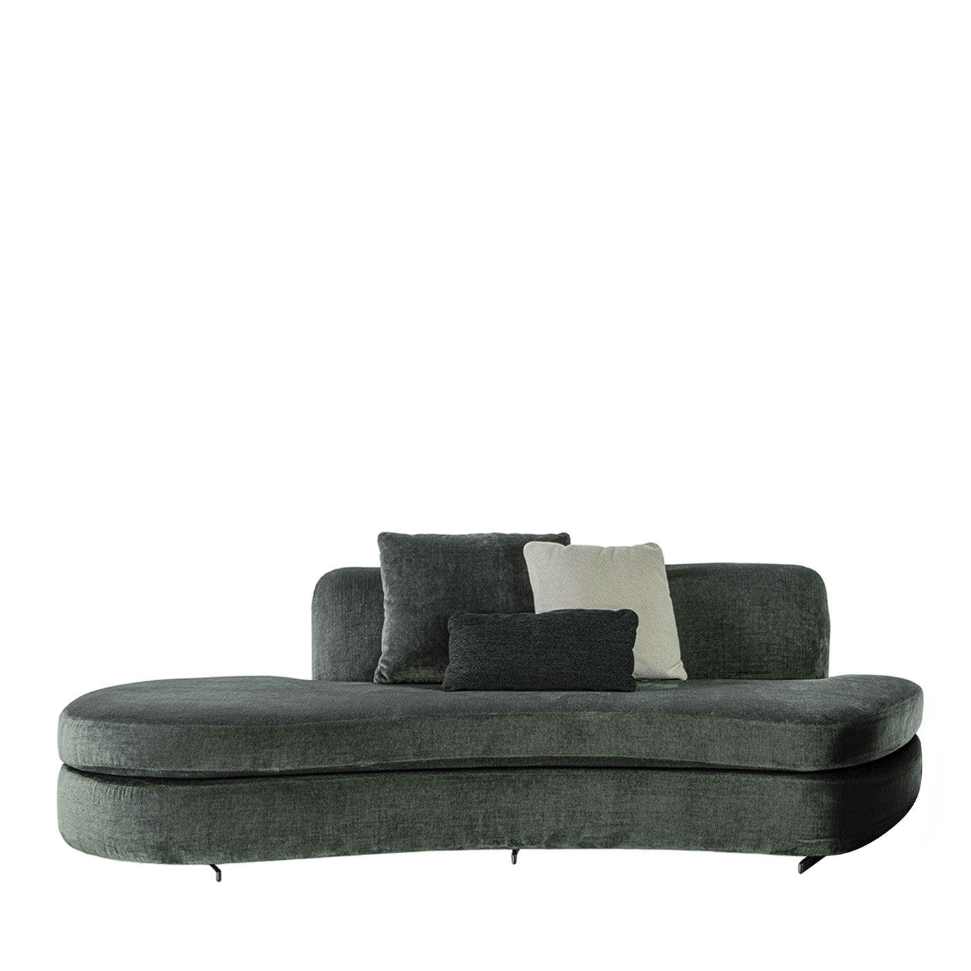 Contour Sofa aus grünem Samt - Hauptansicht