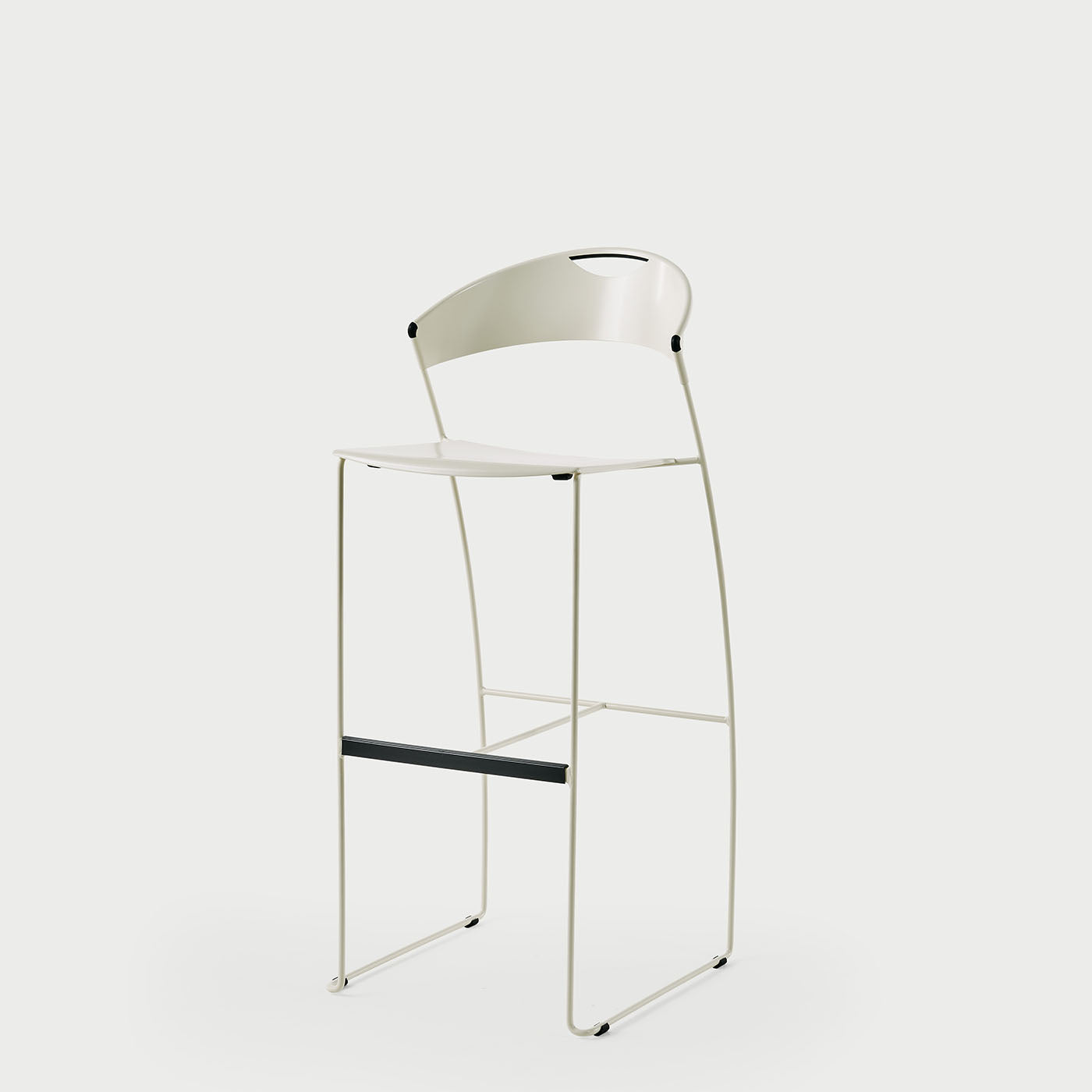 Juliette White Metal Bar Stool by Hannes Wettstein - Alternative view 2