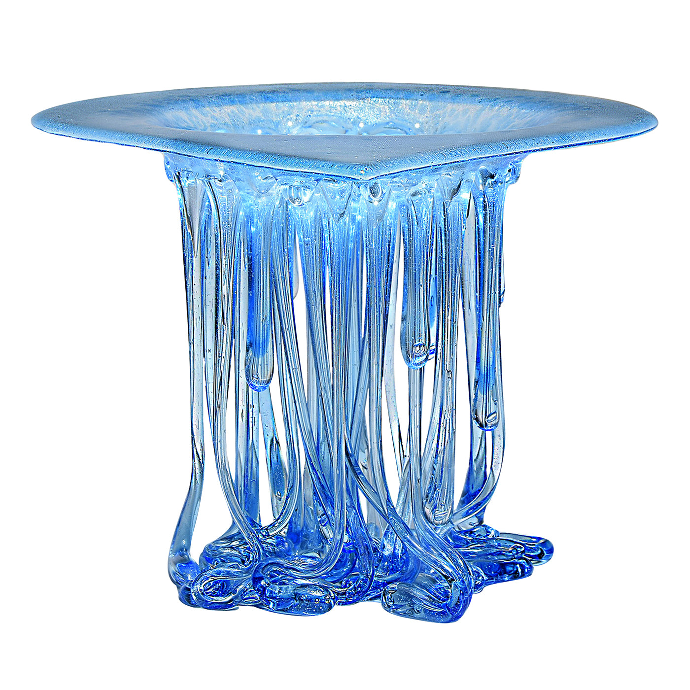 Escultura azul de gota de agua pura - Vista principal