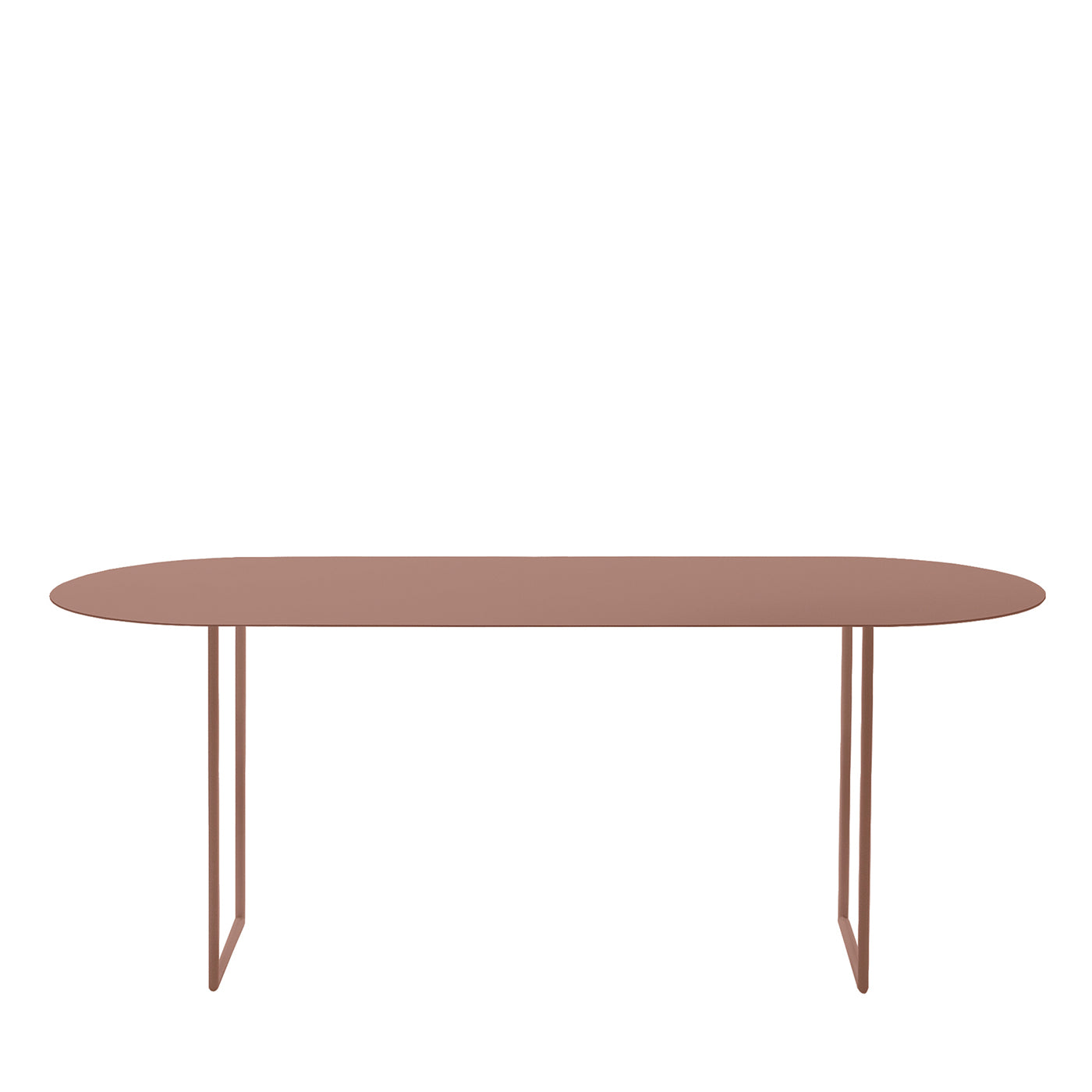 Shine Elliptic Brown Dining Table by Kathrin Charlotte Bohr - Main view