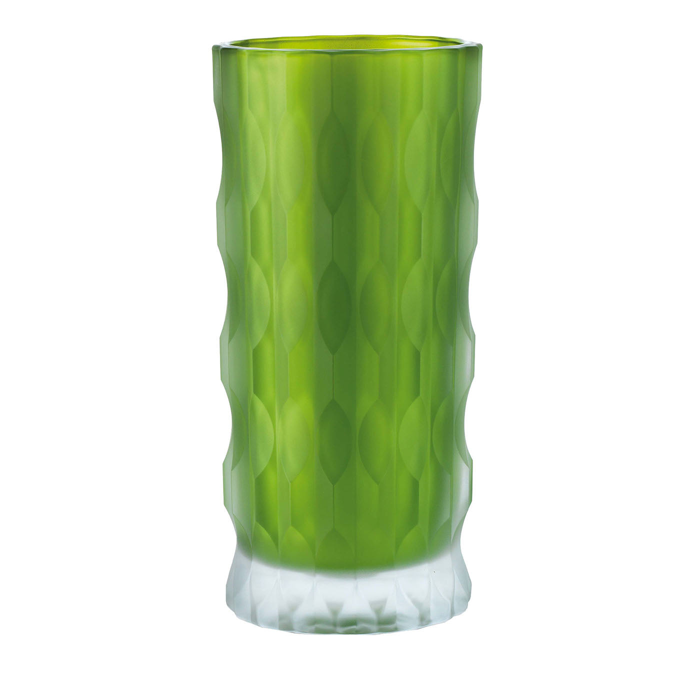 Fantasy Geätzte Grüne &amp; Transparente Vase - Hauptansicht