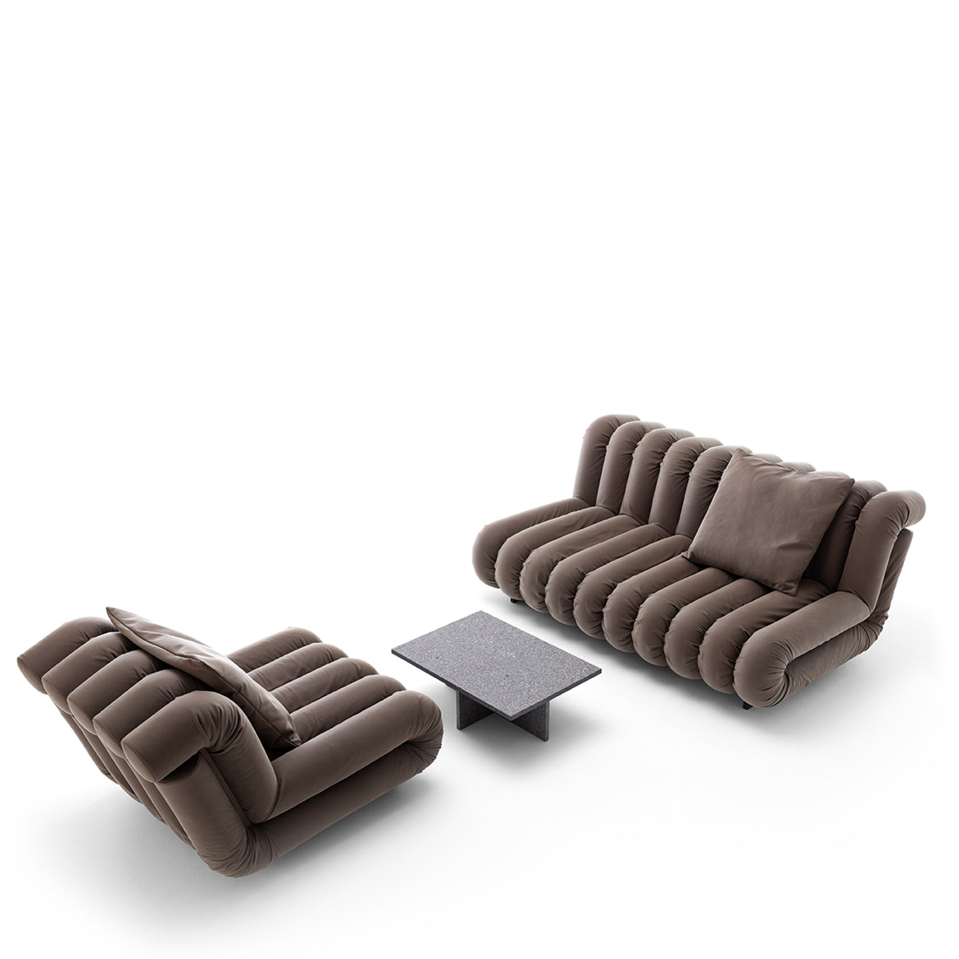 Periscopio Fluted Gray Nubuck Leather Sofa by Studiopepe - Alternative view 3