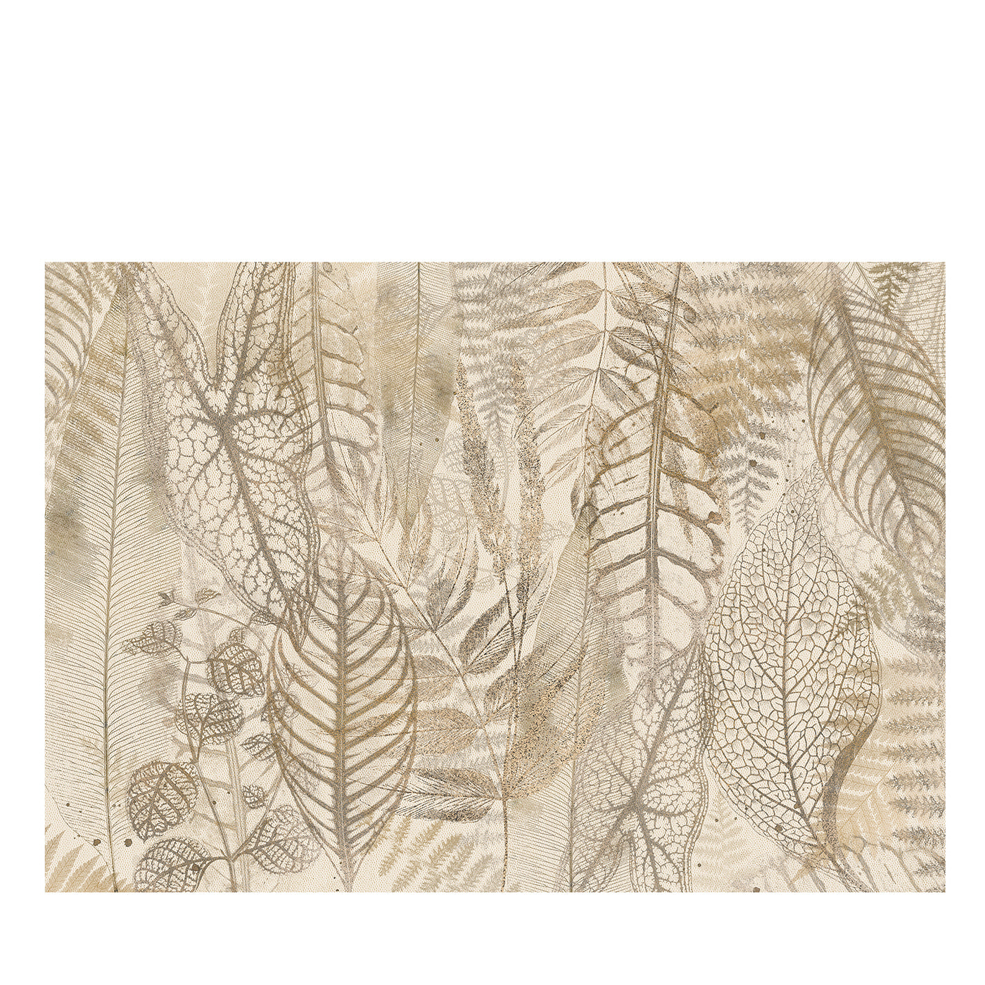 Beige leaves textured wallpaper - Main view