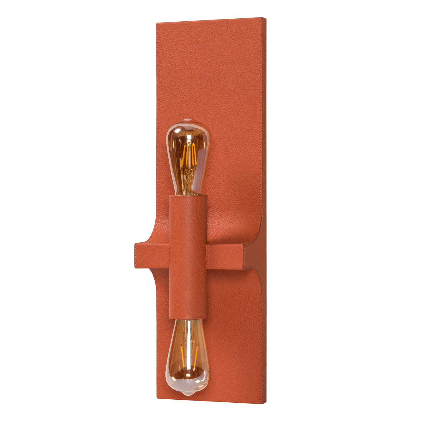 Walcott Twin Orange Leather Wall Lamp - Alternative view 1