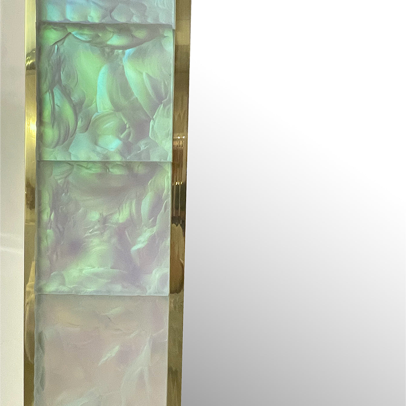 Martelé Handmade Iridescent Crystal Mirror - Alternative view 1