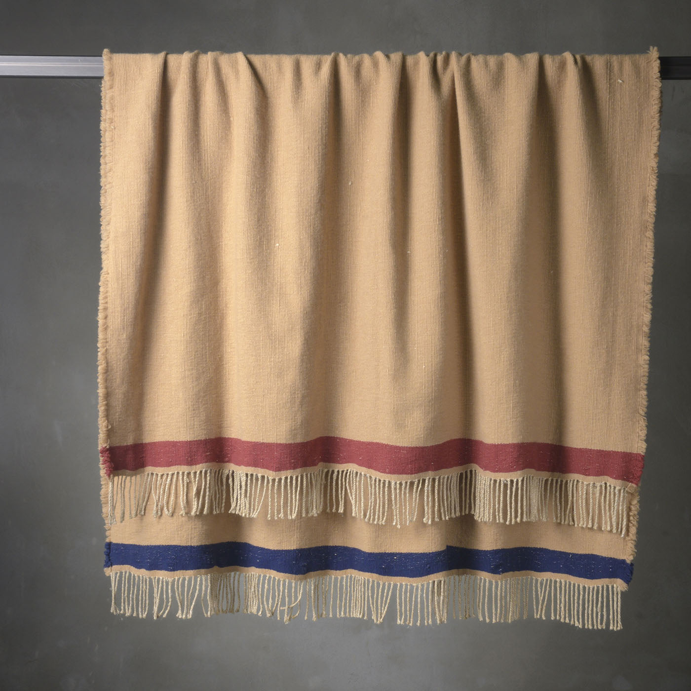 Antigua Fringed Polychrome Silk-Blend Blanket #1 - Vue alternative 4