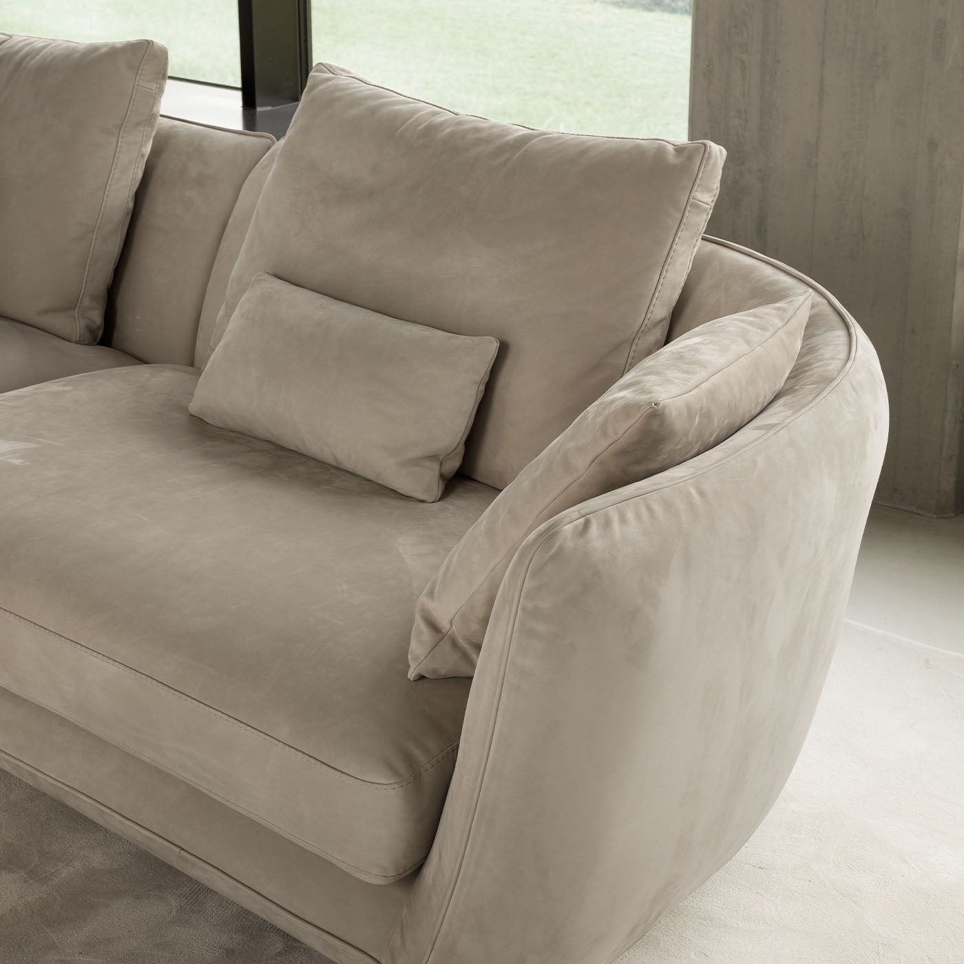 Creta Nubuck Leather Sofa by Palomba Serafini - Alternative view 4