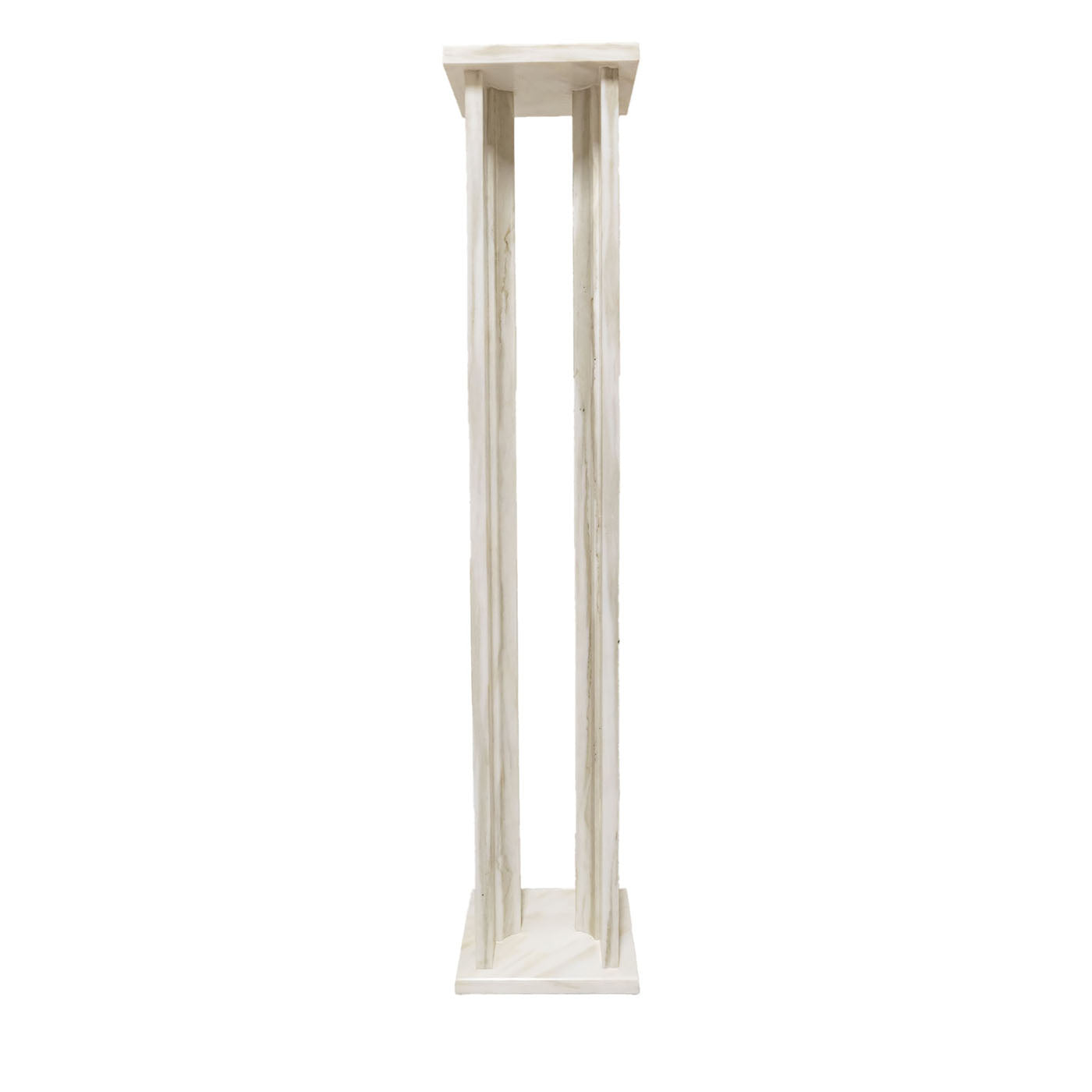 White Calacatta Marble HEA High Floor Lamp by Michael Milesi - Main view