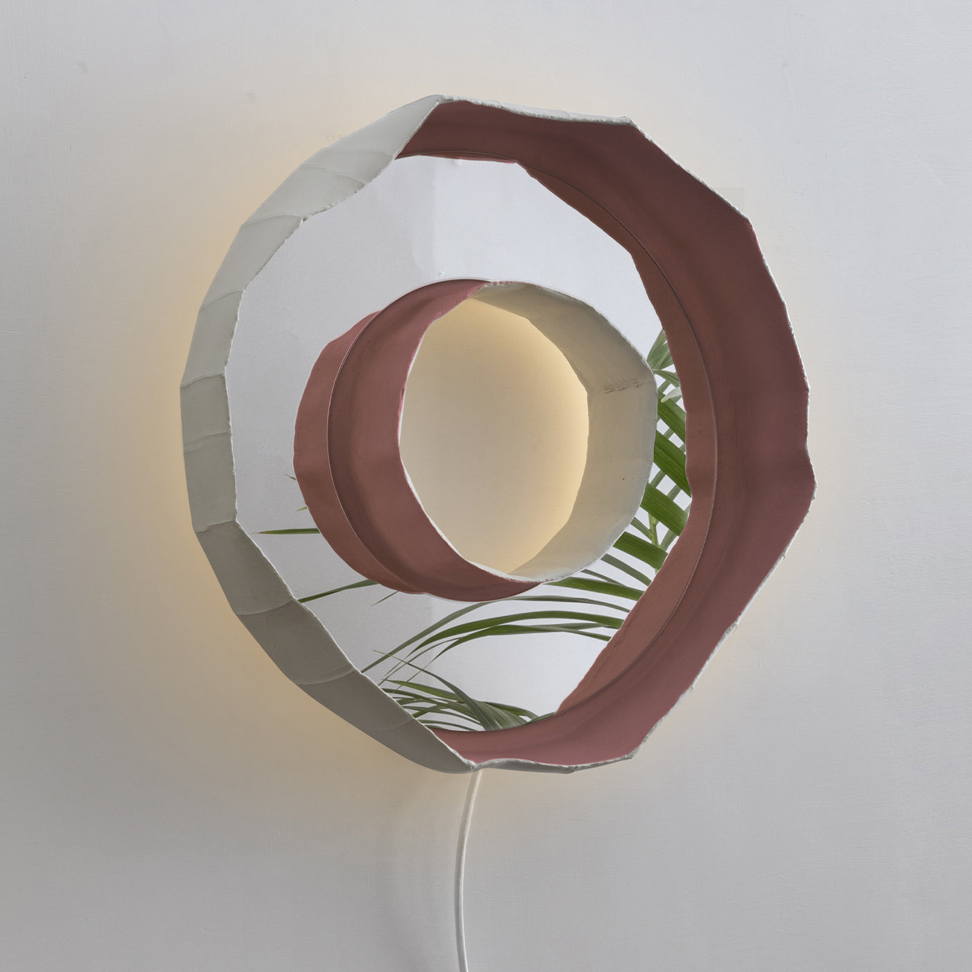 Lampada ad anello bianca con cavo di G. Botticelli &amp; P. Paronetto - Vista alternativa 1