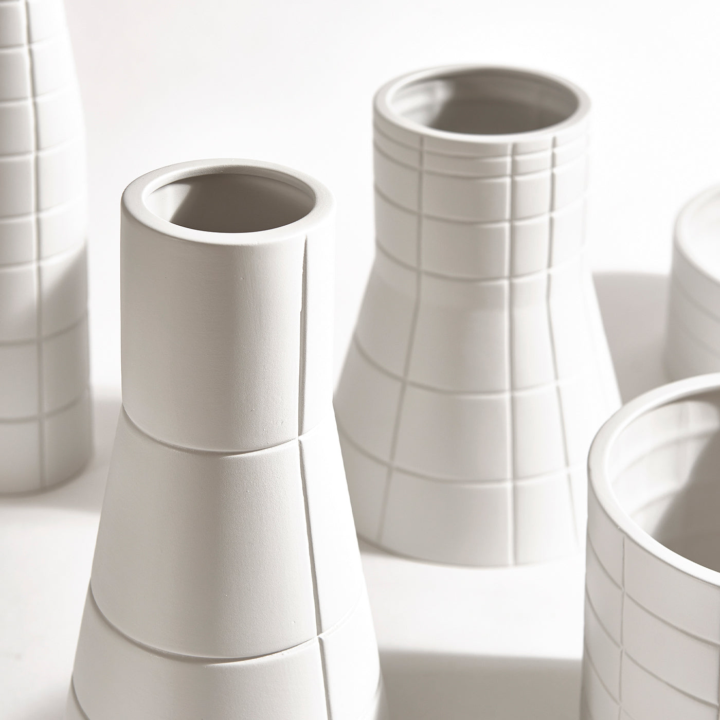 Rikuadra Weiße Keramik-Vase #5 - Alternative Ansicht 2